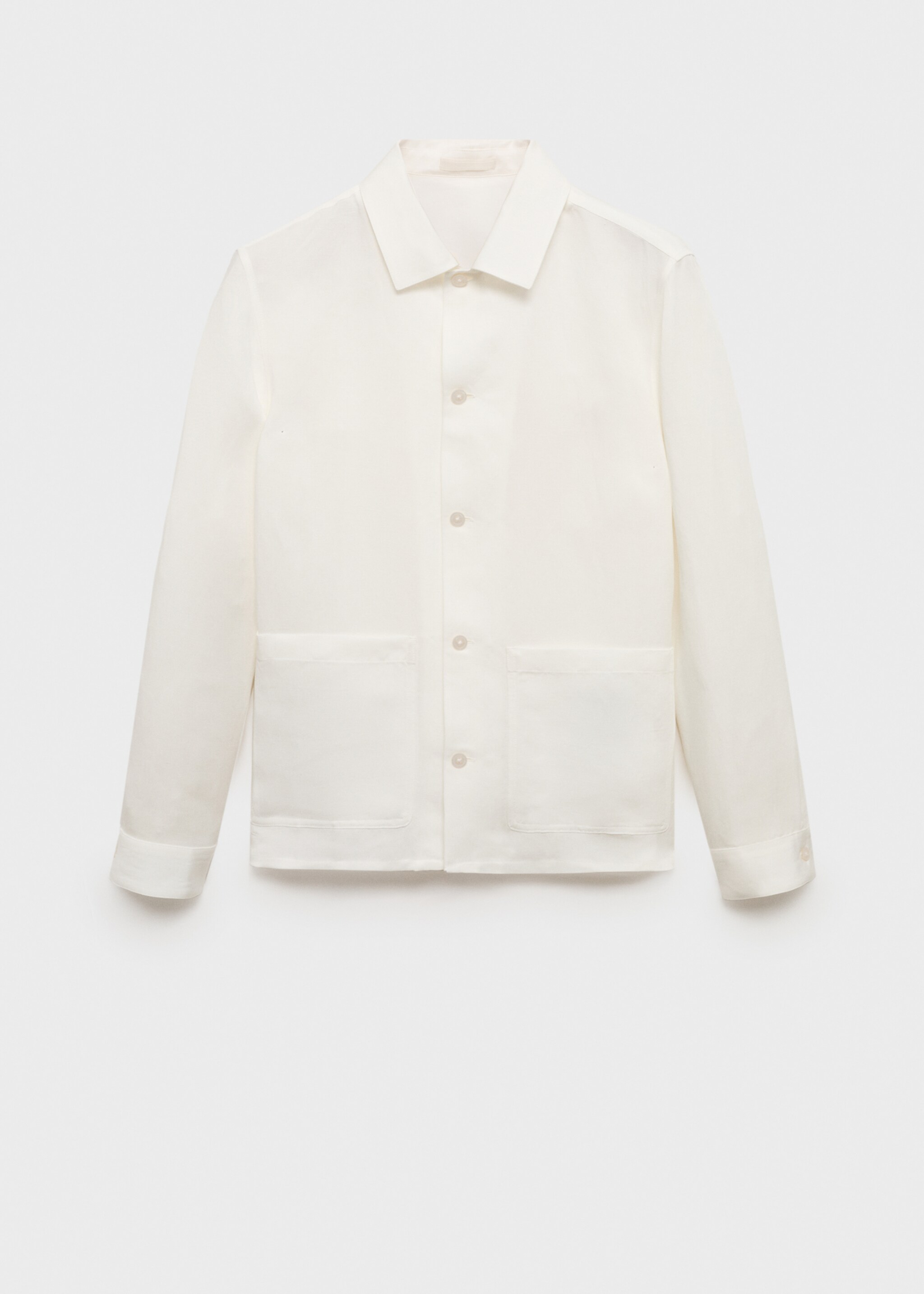 Linen-blend overshirt with pockets - Article without model