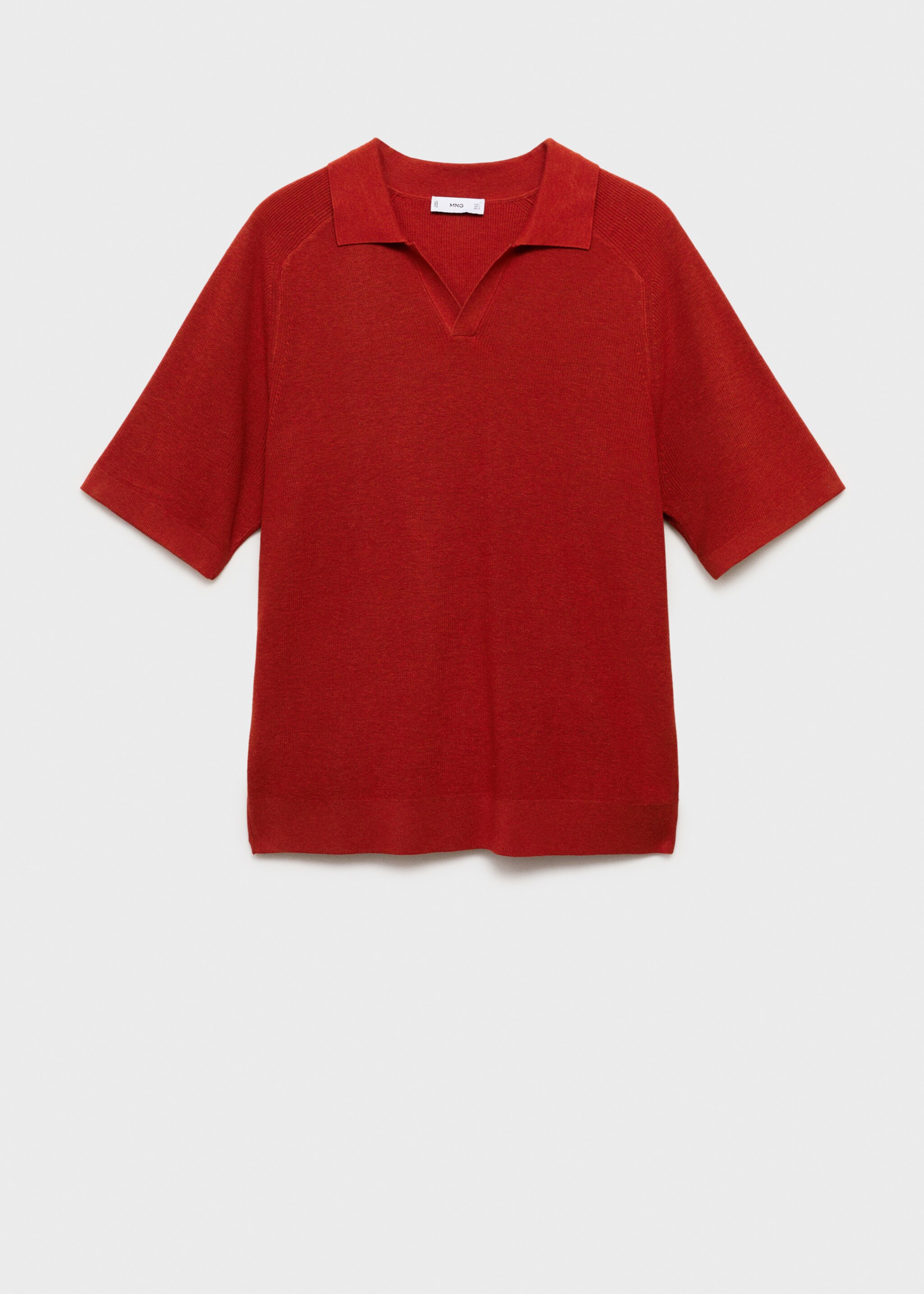 Structured knitted polo shirt - Article without model