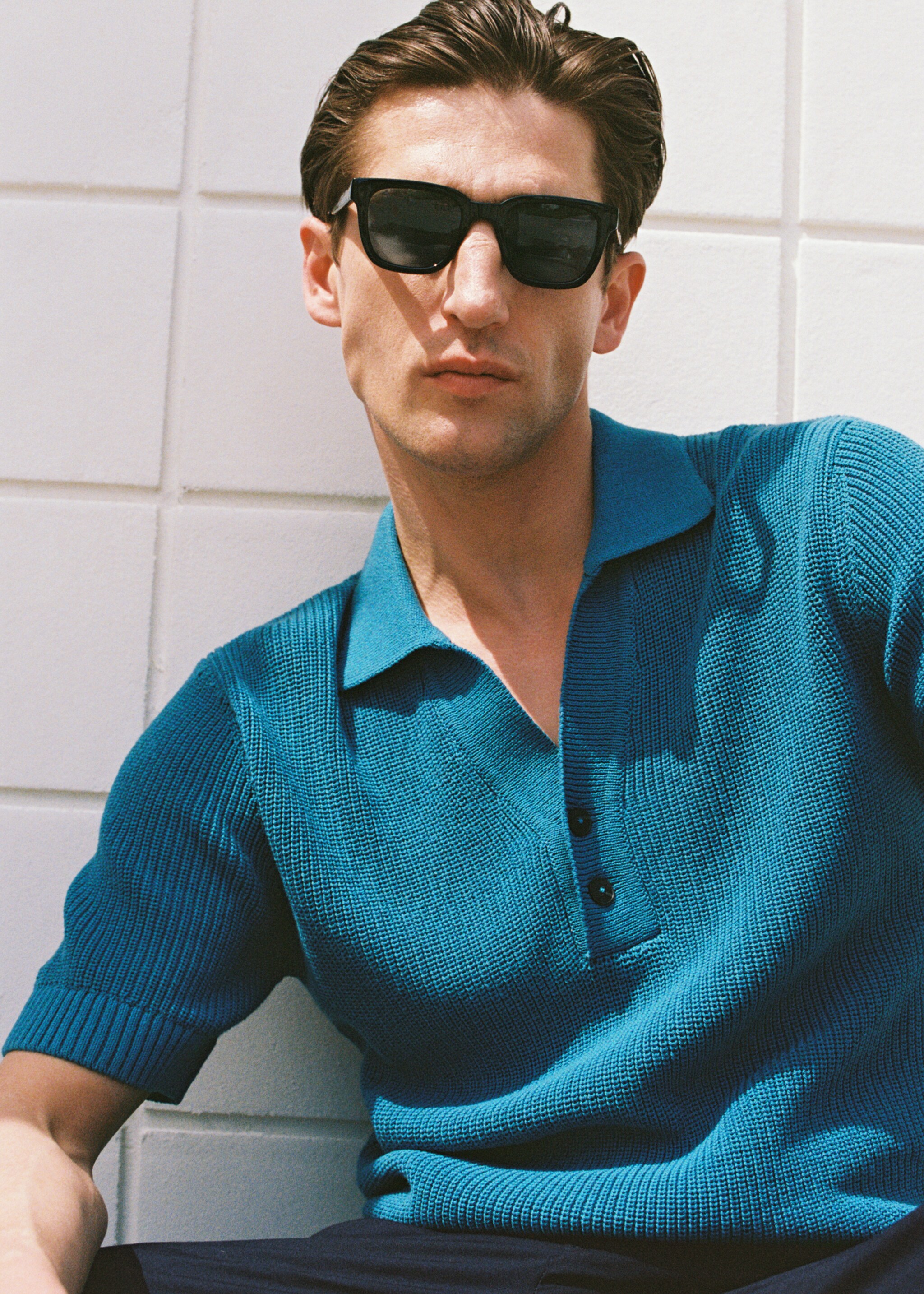 Pearl-knit polo shirt - Details of the article 3