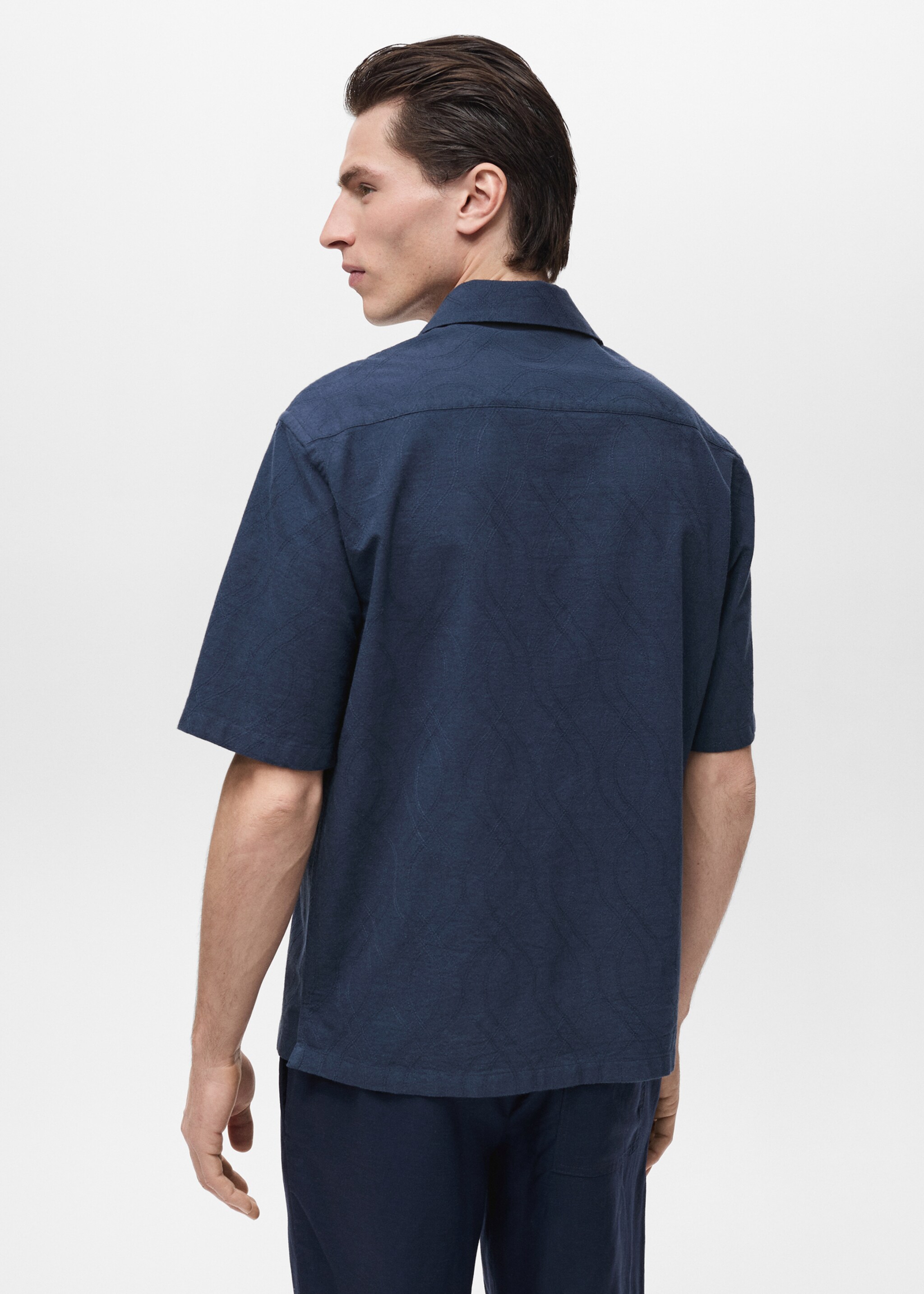 Camisa coll bowling brodats - Revers de l'article