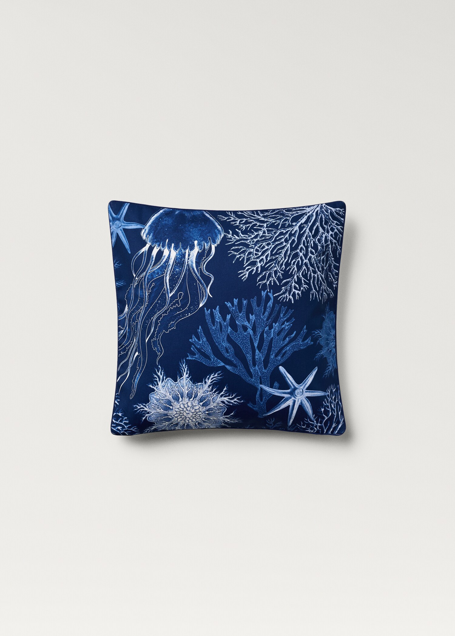 Housse de coussin imprimé marin réversible 50x50 cm - Détail de l'article 1