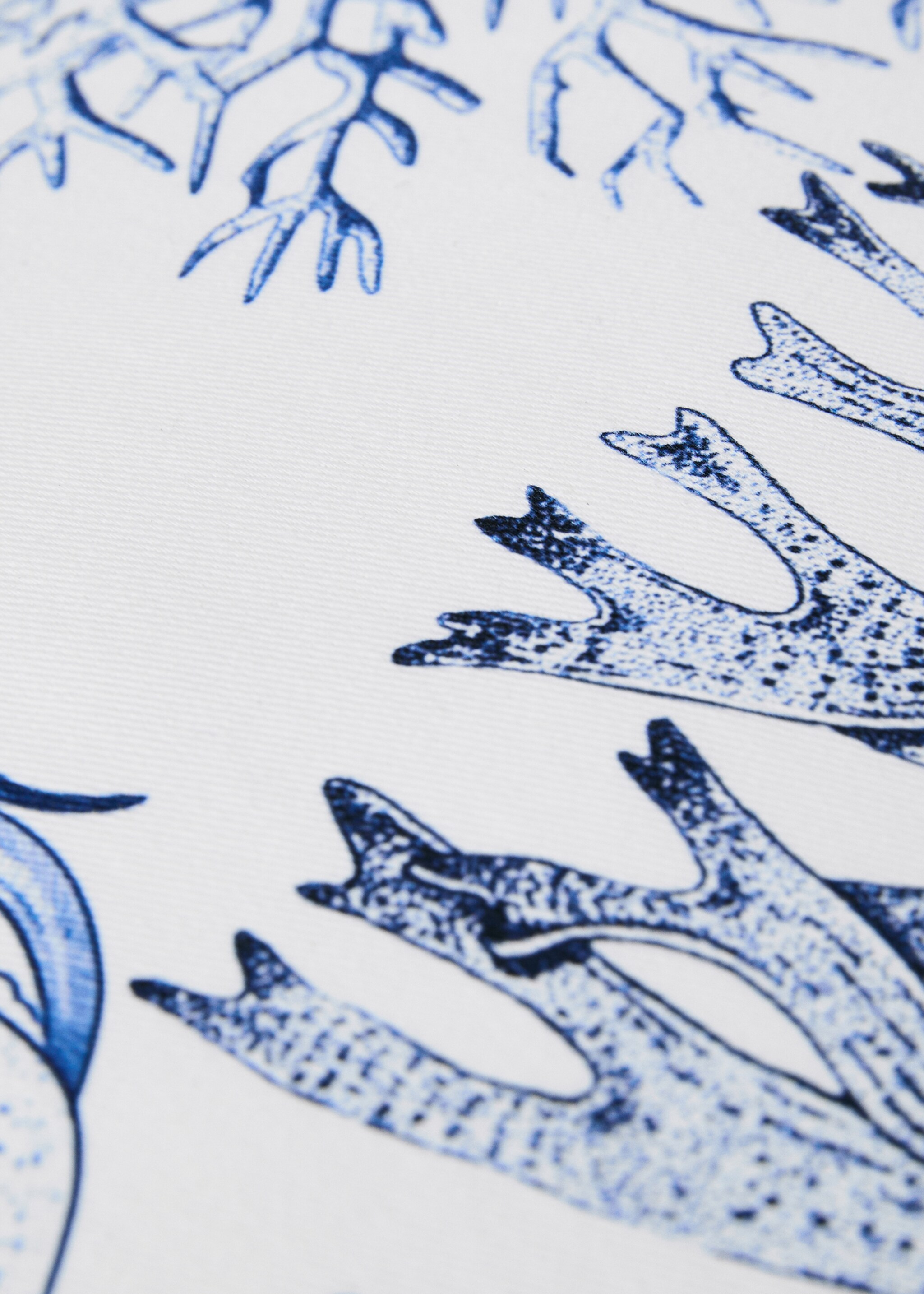 Reversible marine-print cushion cover 45x45 cm - Details of the article 4
