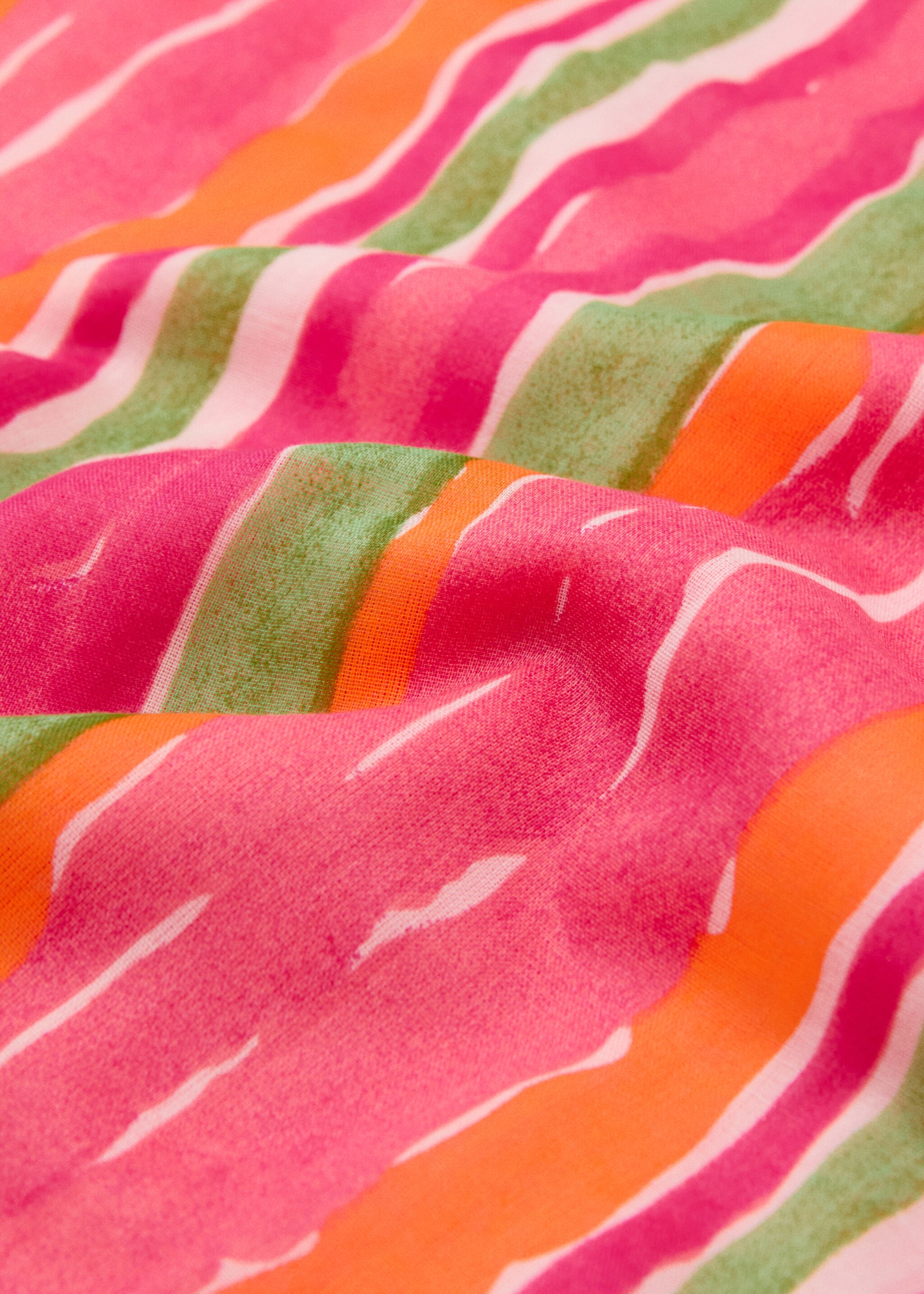 Multi-coloured striped beach towel - Medium plane