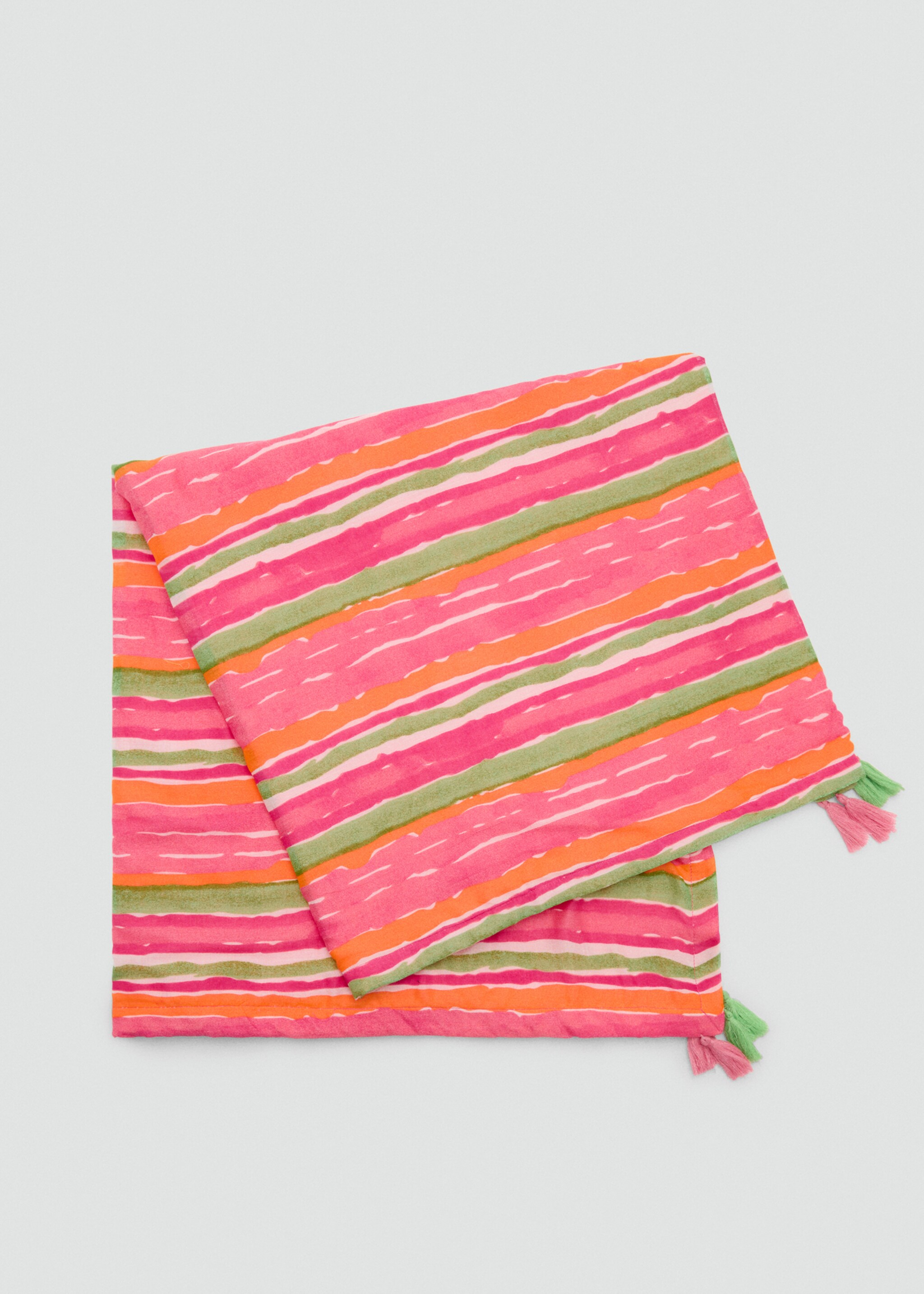 Multi-coloured striped beach towel - Article without model