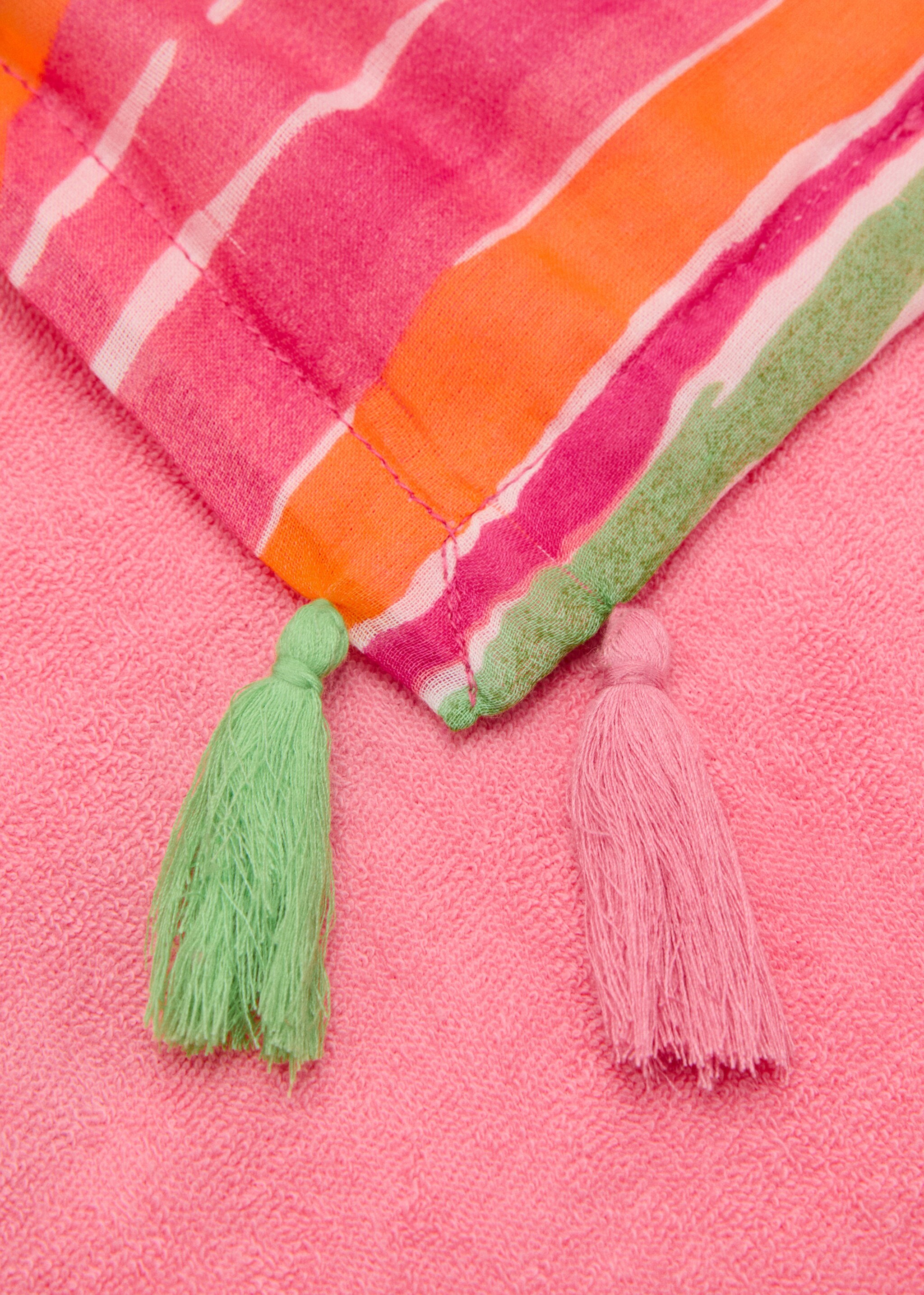 Multi-coloured striped beach towel - Details of the article 1