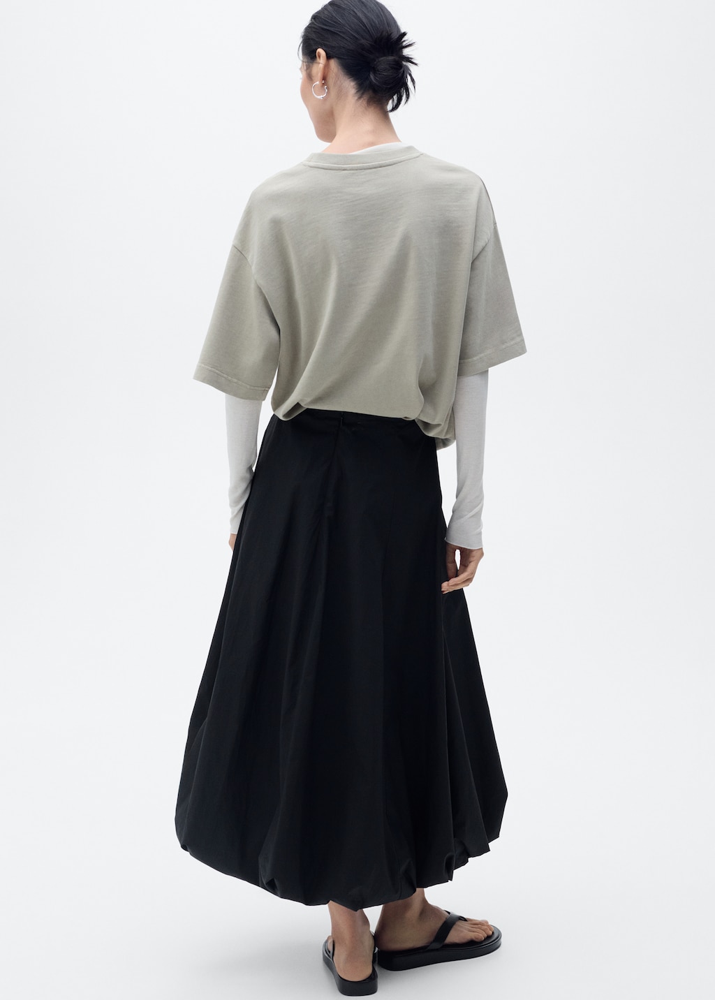 ◇hug your skin◇ Balloon padded midi skirt black & Other Stories Balloon Midi Skirt | Nordstrom
