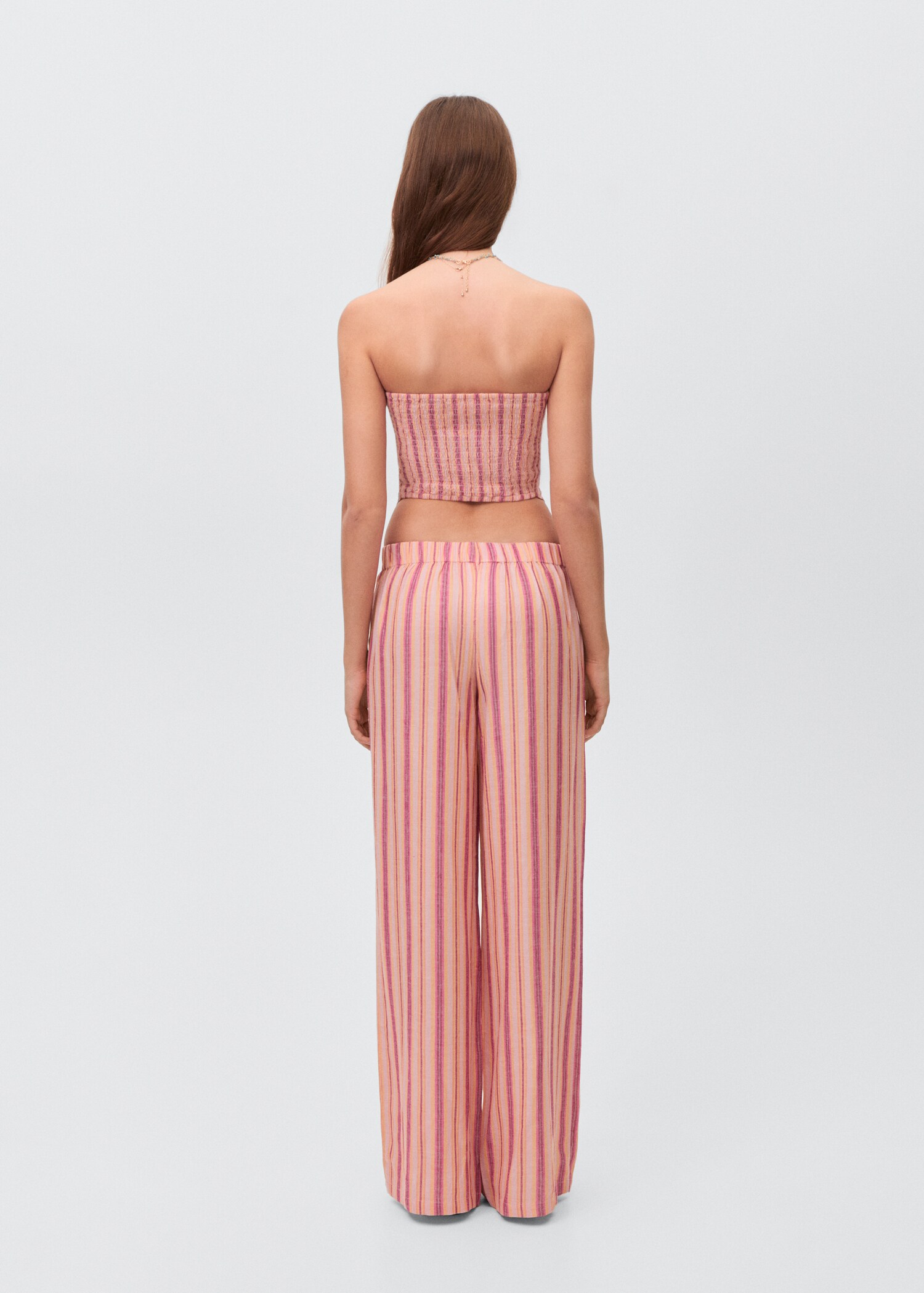 Stripe-print straight trousers - Reverse of the article