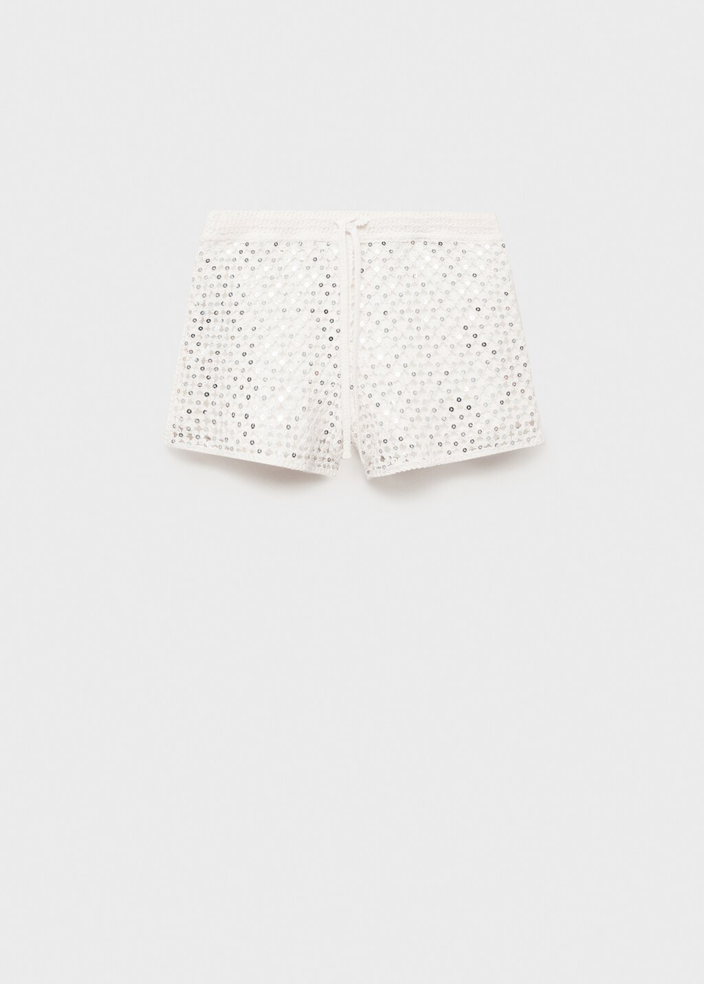 ★GLOWNY★CANDY POP KNIT SHORTS (WHITE)★正規品/韓国直送料込 透かし編みクロップドニット×マーメイドチュールスカート×シアー