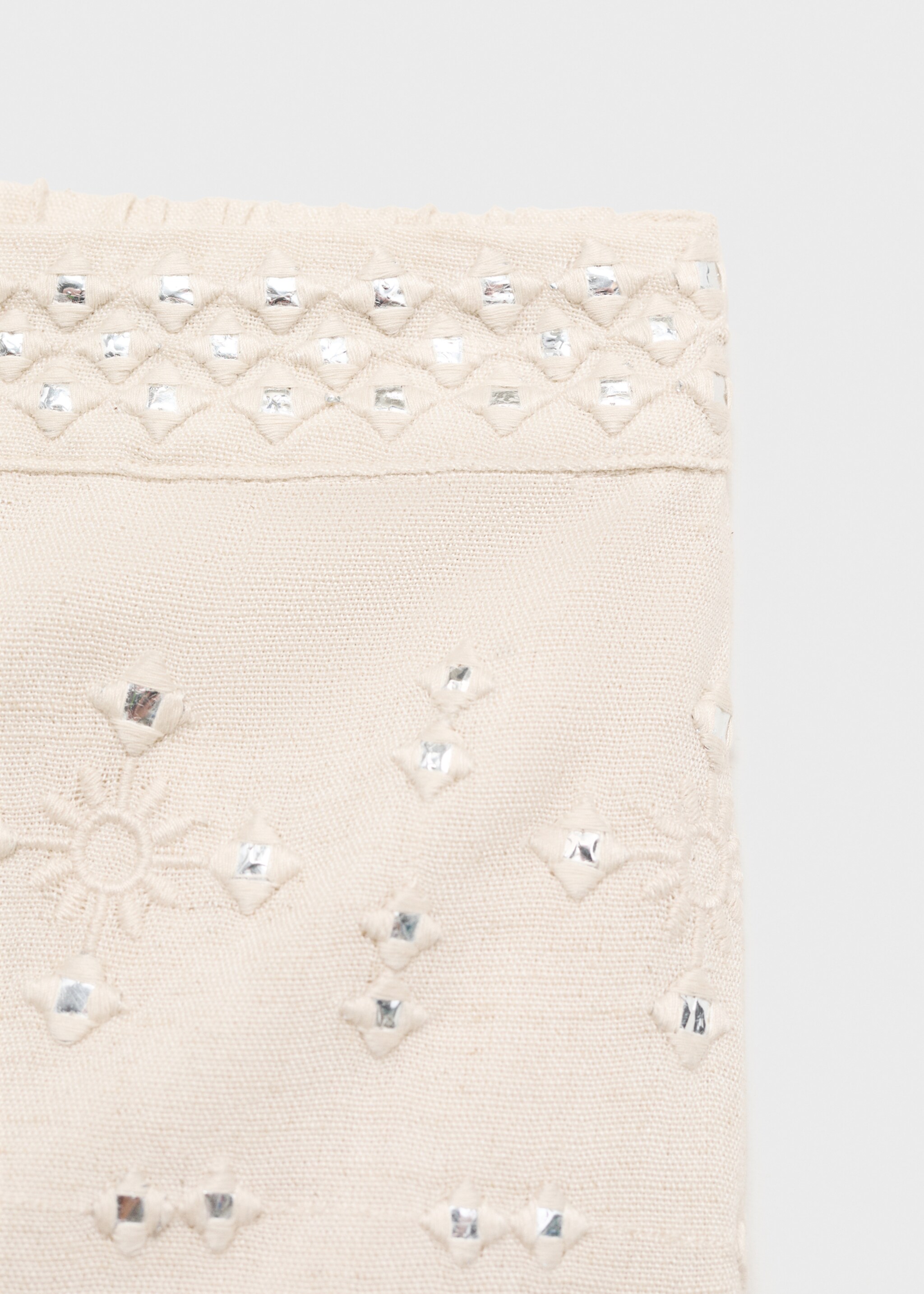 Embroidered mirrored shorts - Details of the article 0