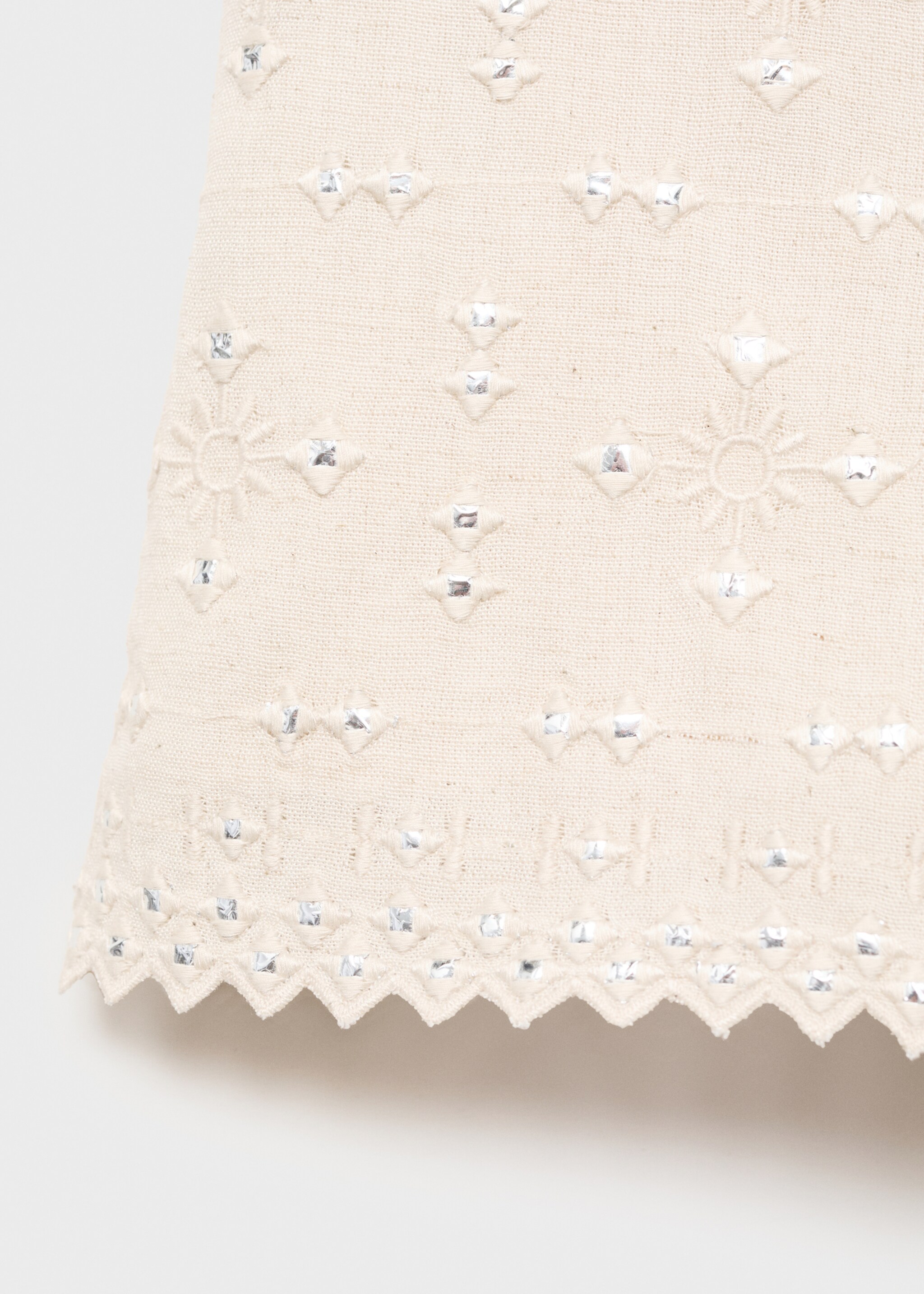 Embroidered mirrored shorts - Details of the article 8