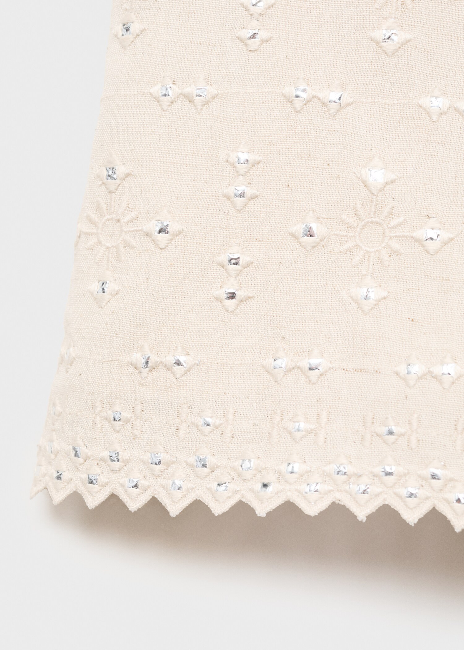 Embroidered mirrored shorts - Details of the article 8
