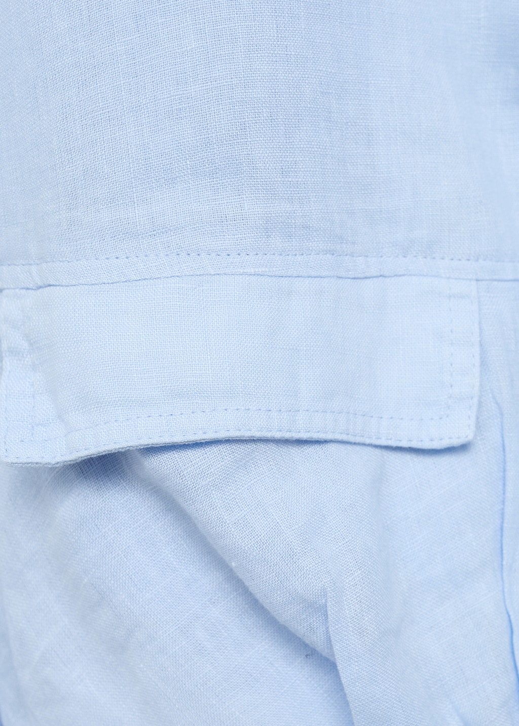 Cropped linen jacket with pockets