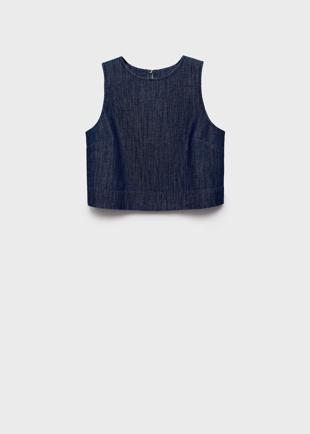 Rinse-wash denim crop top - Women | MANGO USA