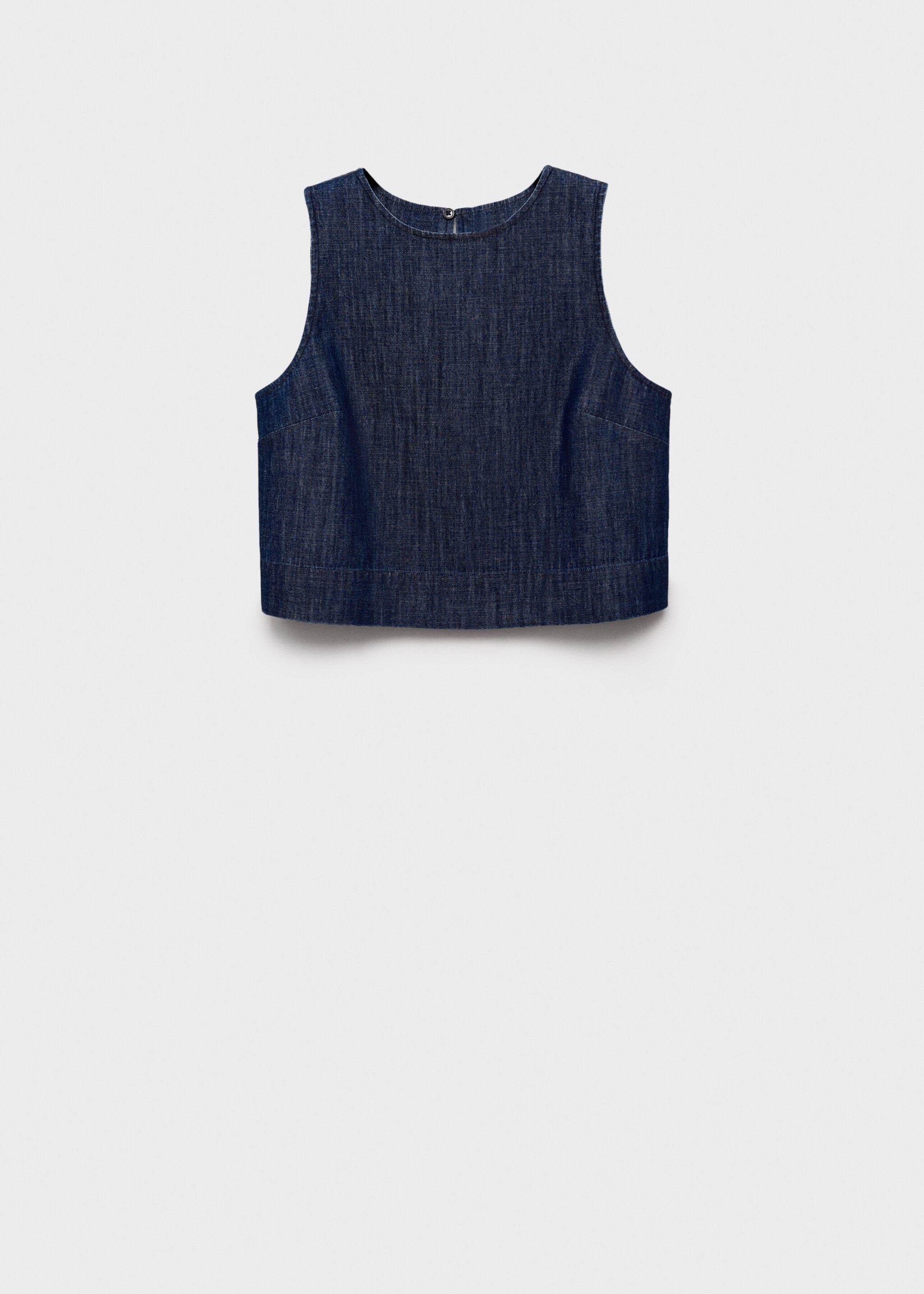 Rinse-wash denim crop top - Article without model