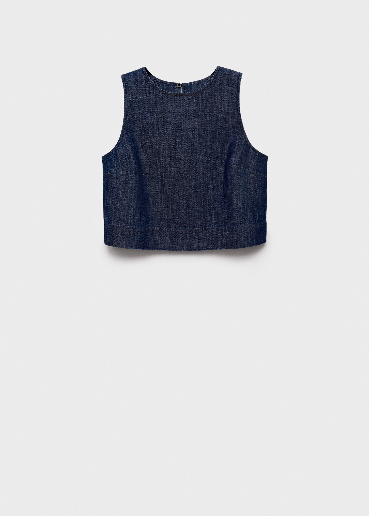 Top crop denim rinse wash - Article sans modèle