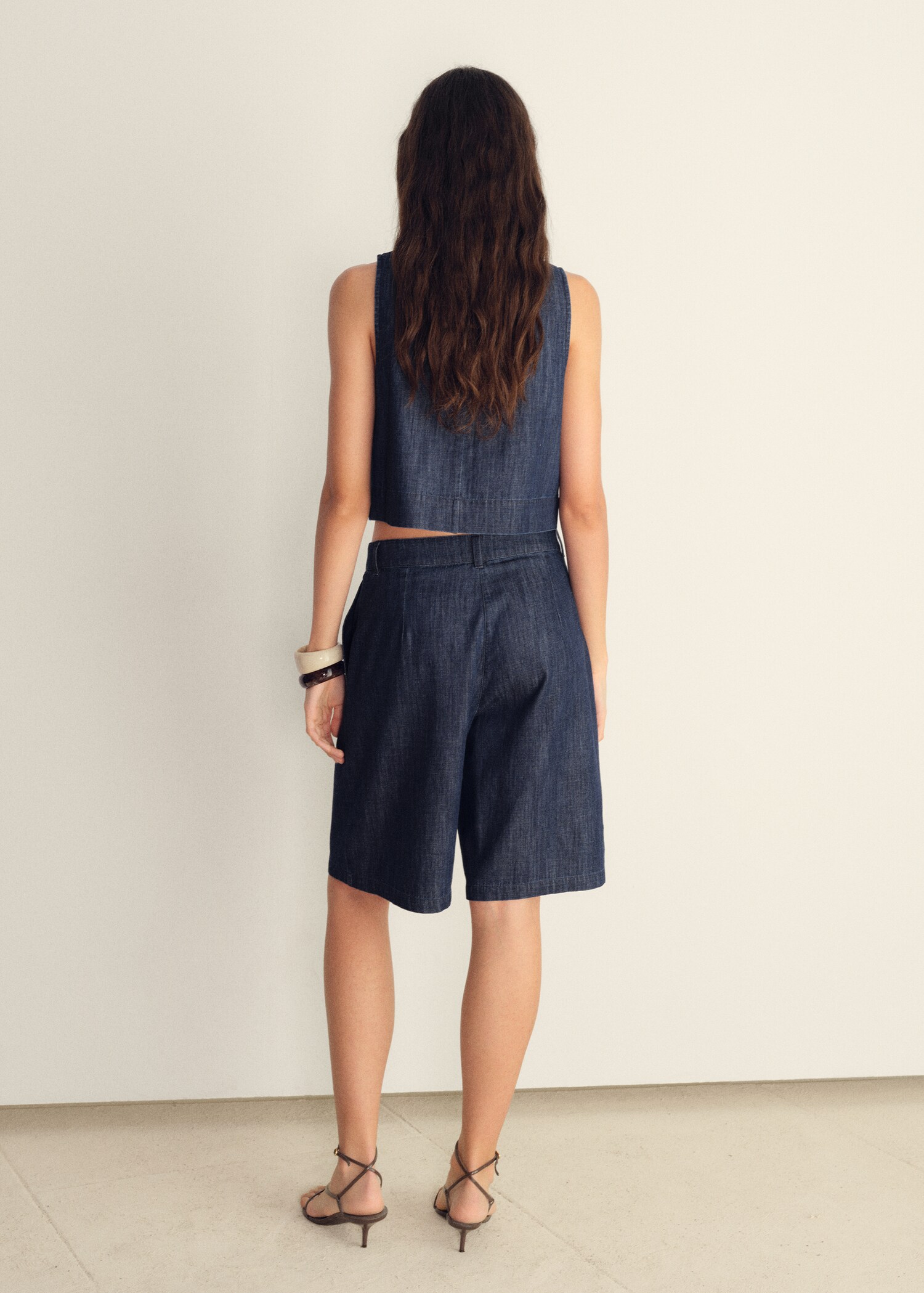 Top crop denim rinse wash - Verso de l’article