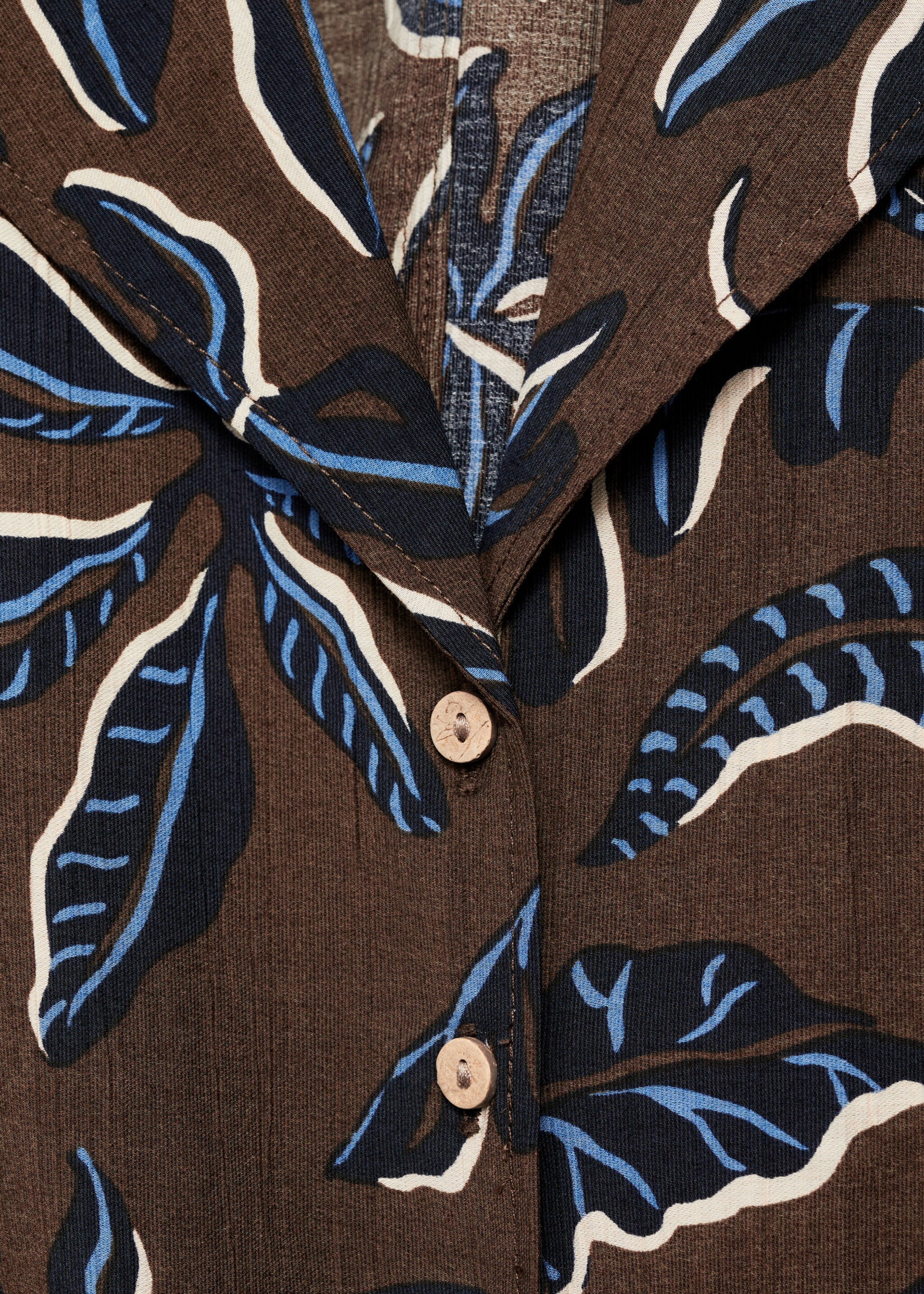 Printed crop shirt with knot detail - Details of the article 8