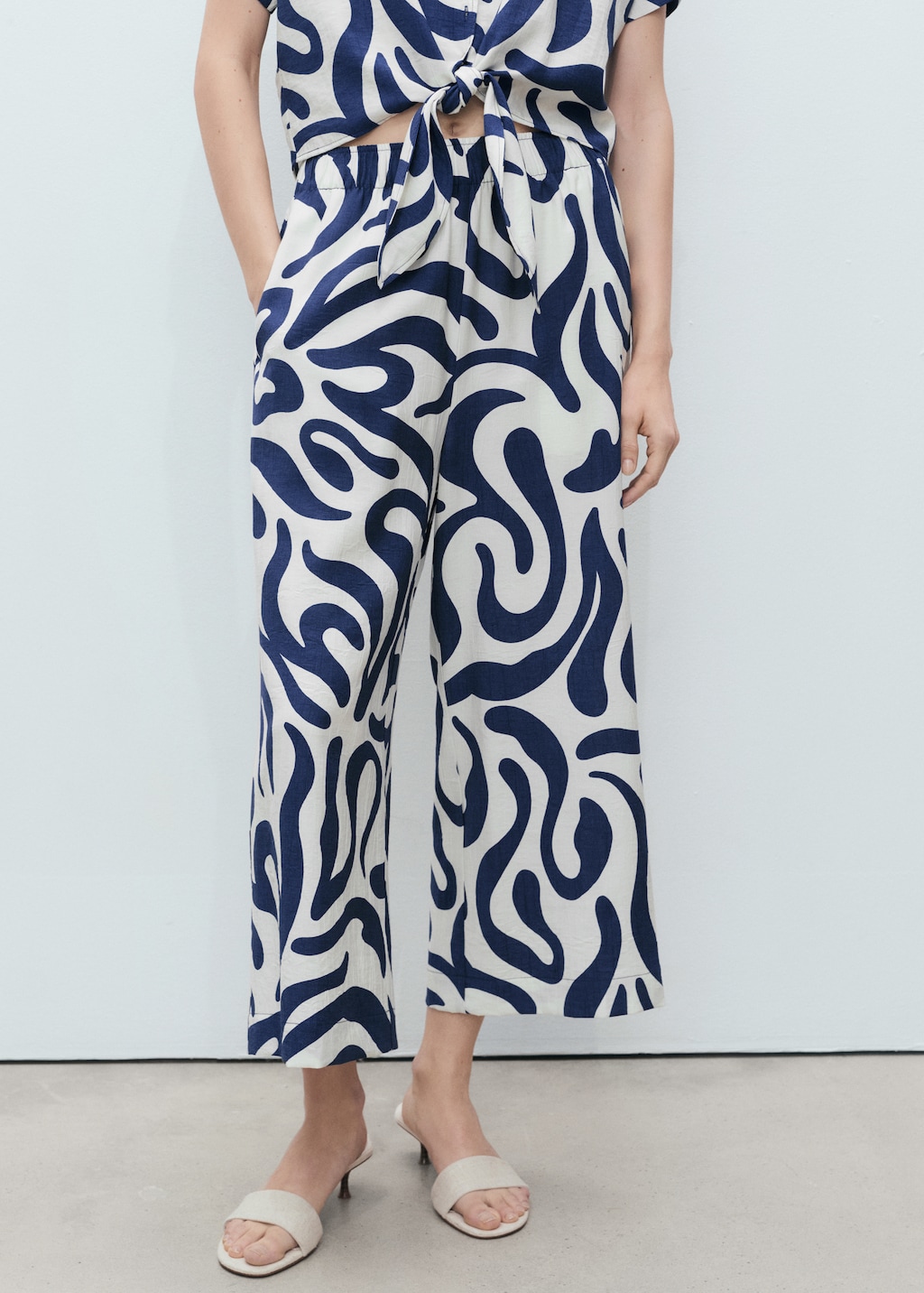 Printed culotte pants