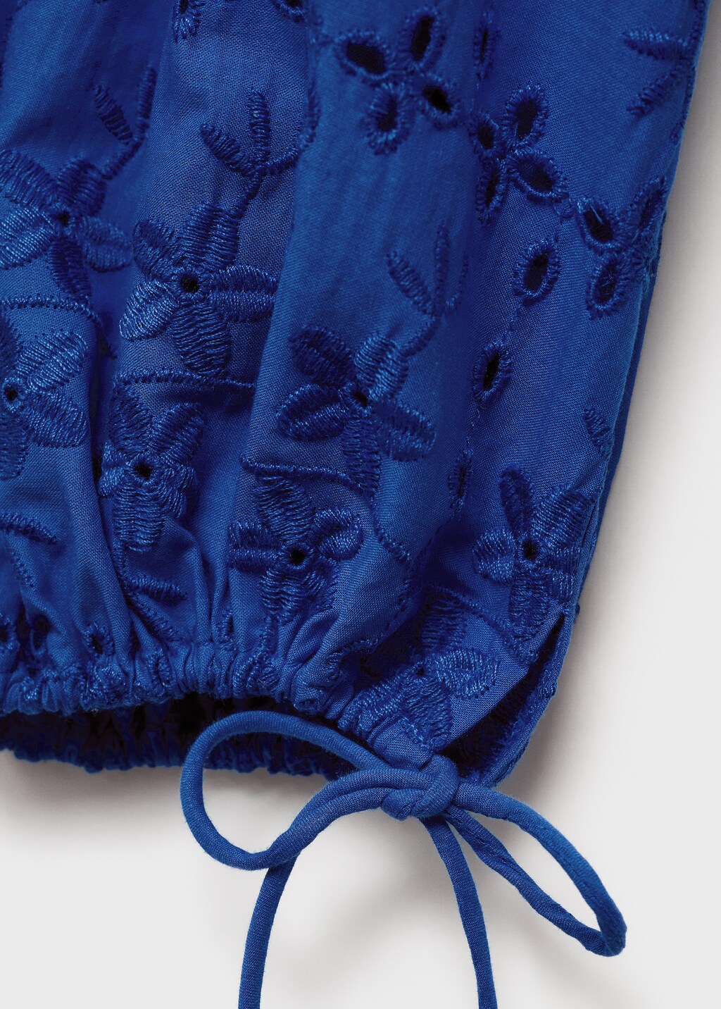 Mango English embroidery blouse with bows