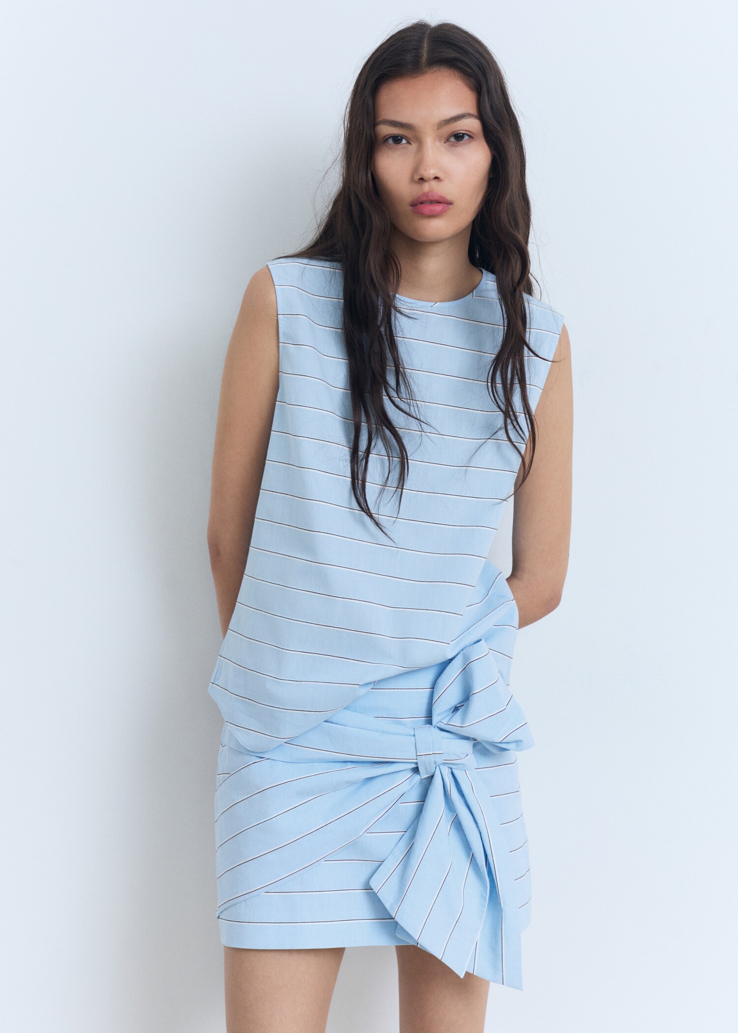 Striped cotton blouse - Medium plane