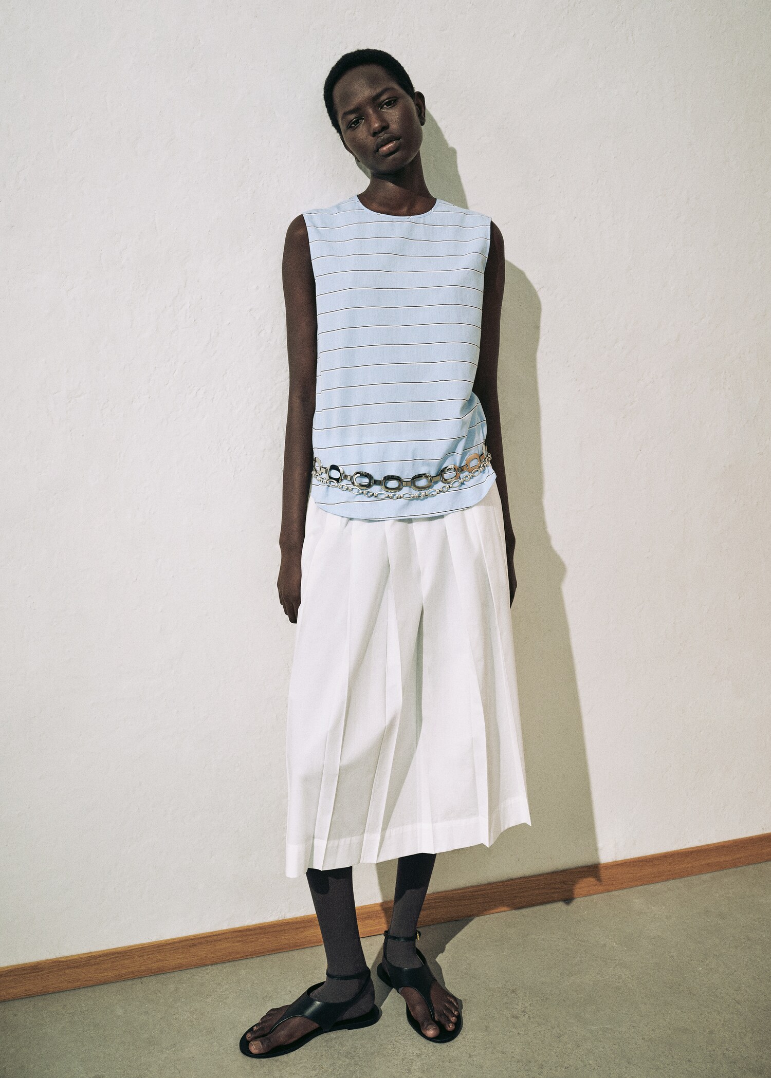 Striped cotton blouse - Details of the article 6