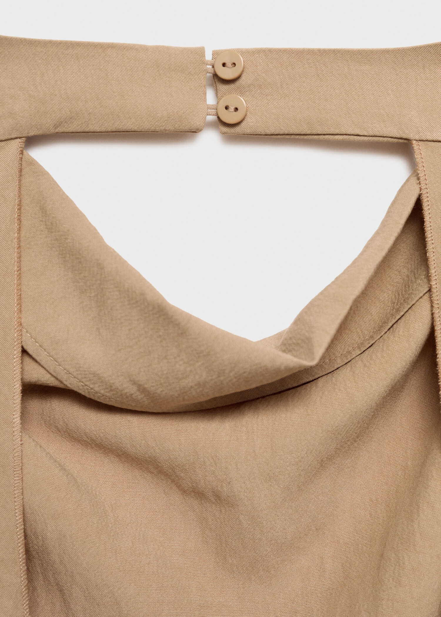 Lyocell top with draped neck - Details of the article 0