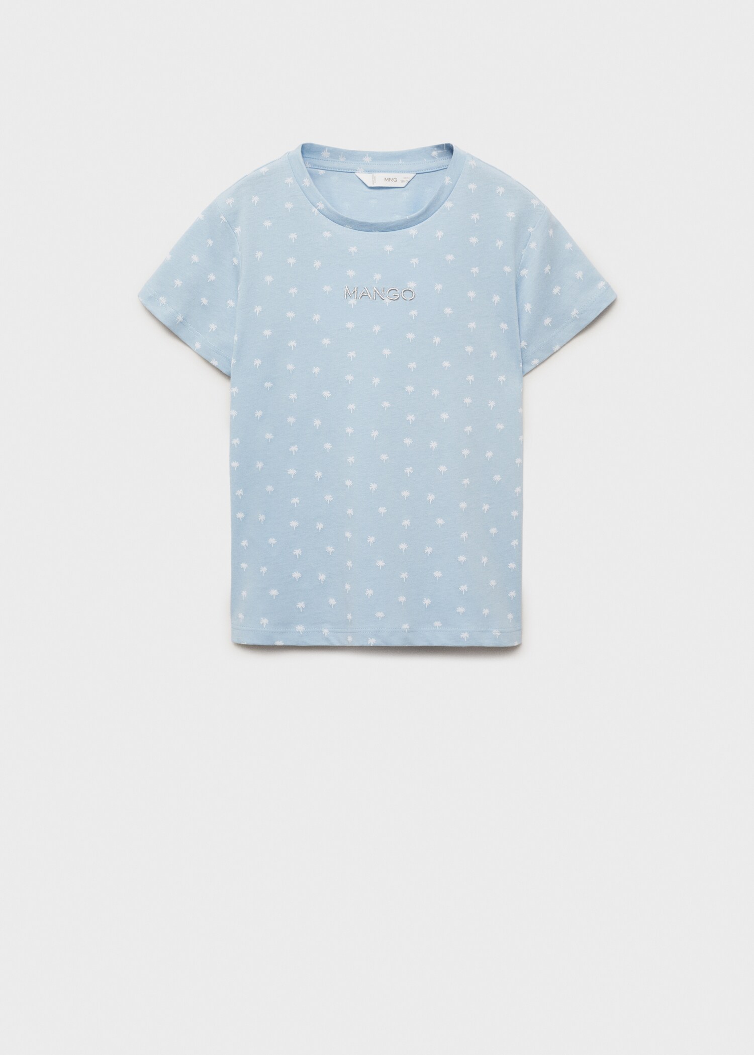 Embroidered detail print t-shirt - Article without model