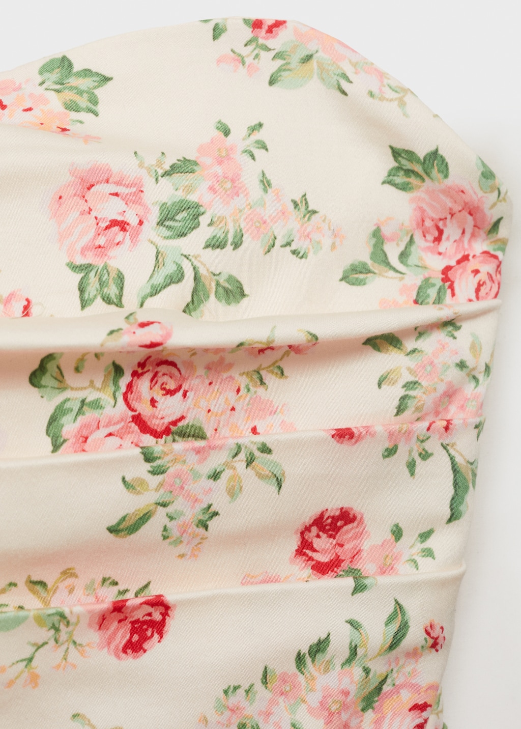 Strapless floral dress