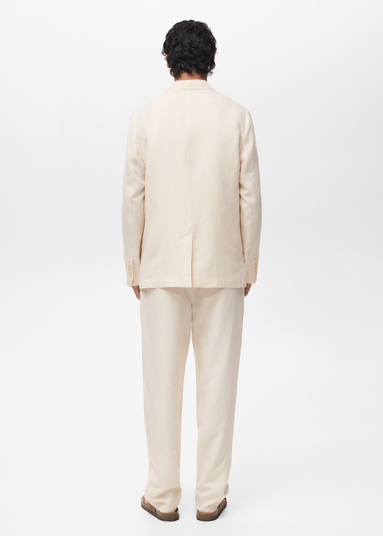 Linen-lyocell blend suit jacket - Reverse of the article