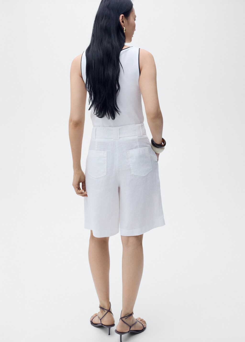 Cotton top with contrasting trim - image 3