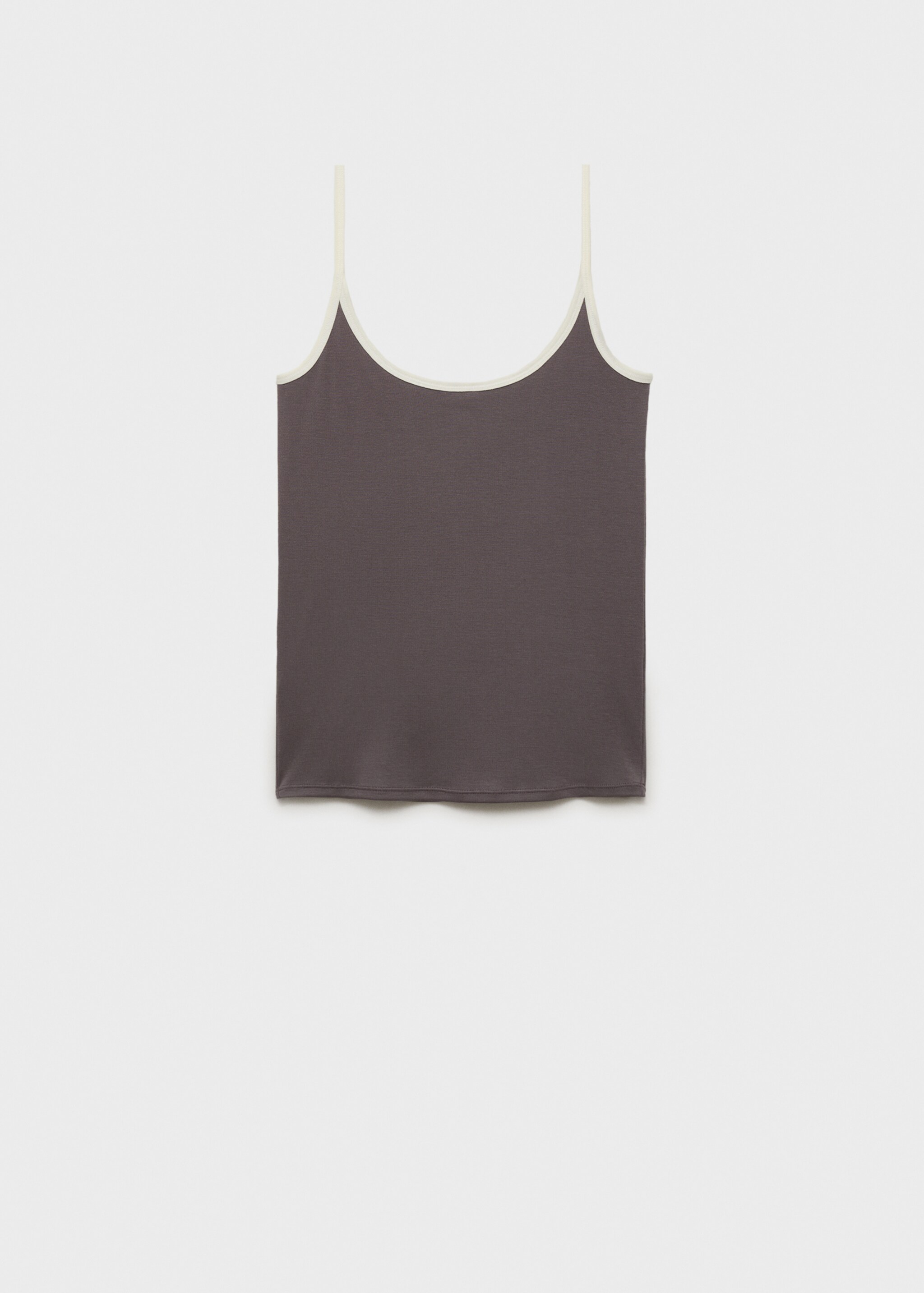 Lyocell top with contrasting trim - Article without model