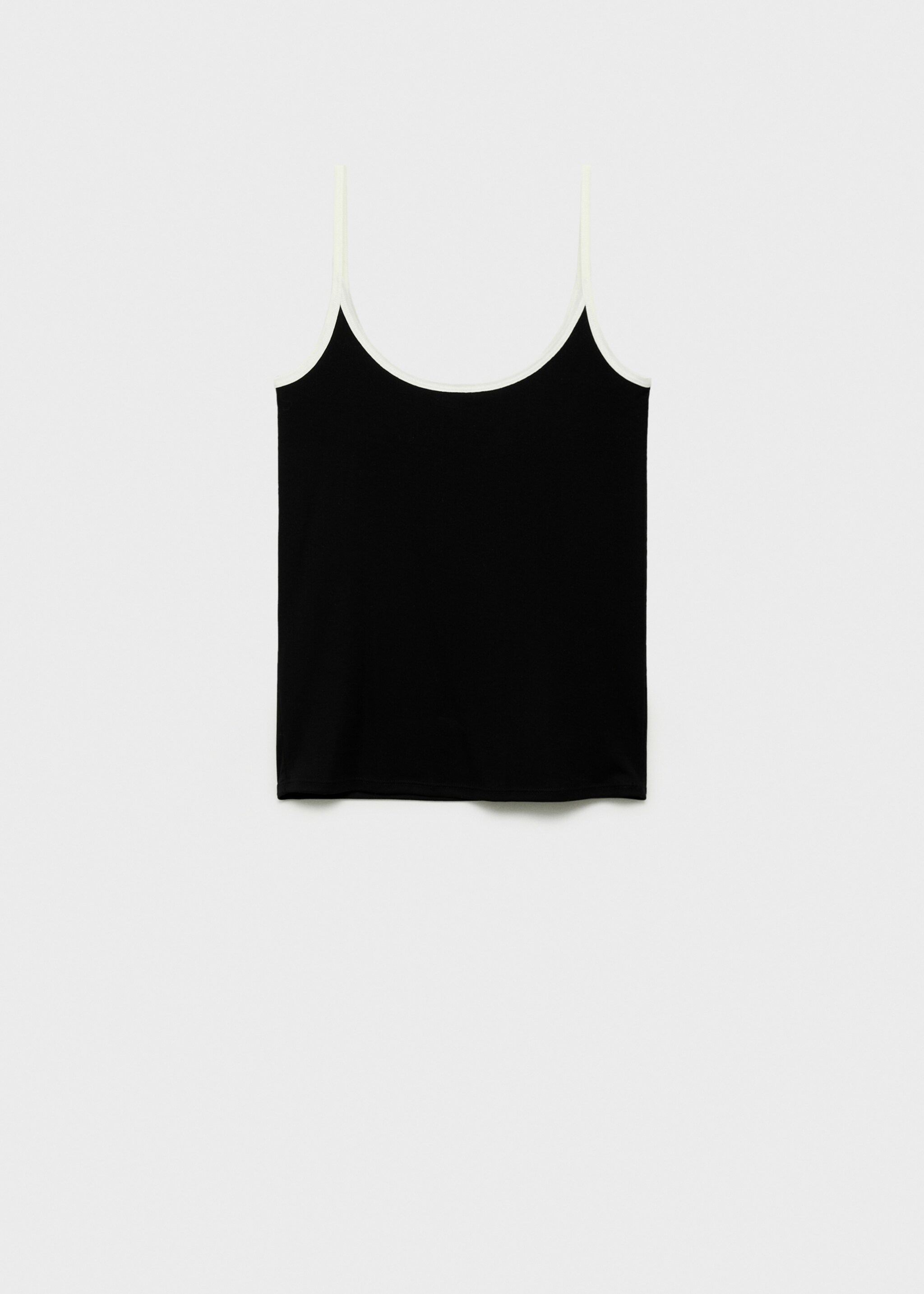 Lyocell top with contrasting trim - Article without model