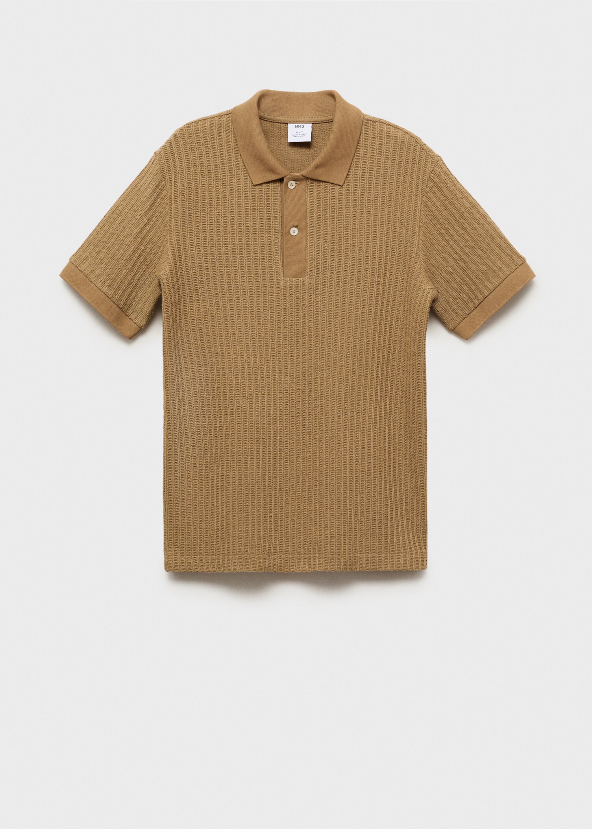 Polo din tricot gros ripsat - Articol fără model