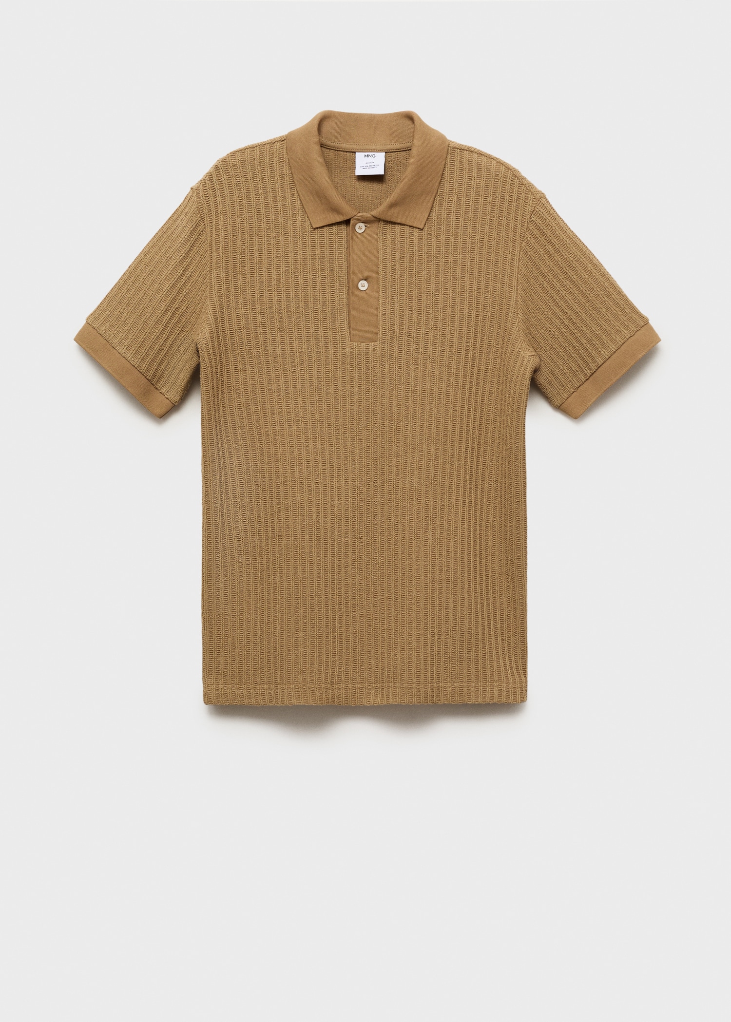 Polo grosse maille côtelée - Article sans modèle