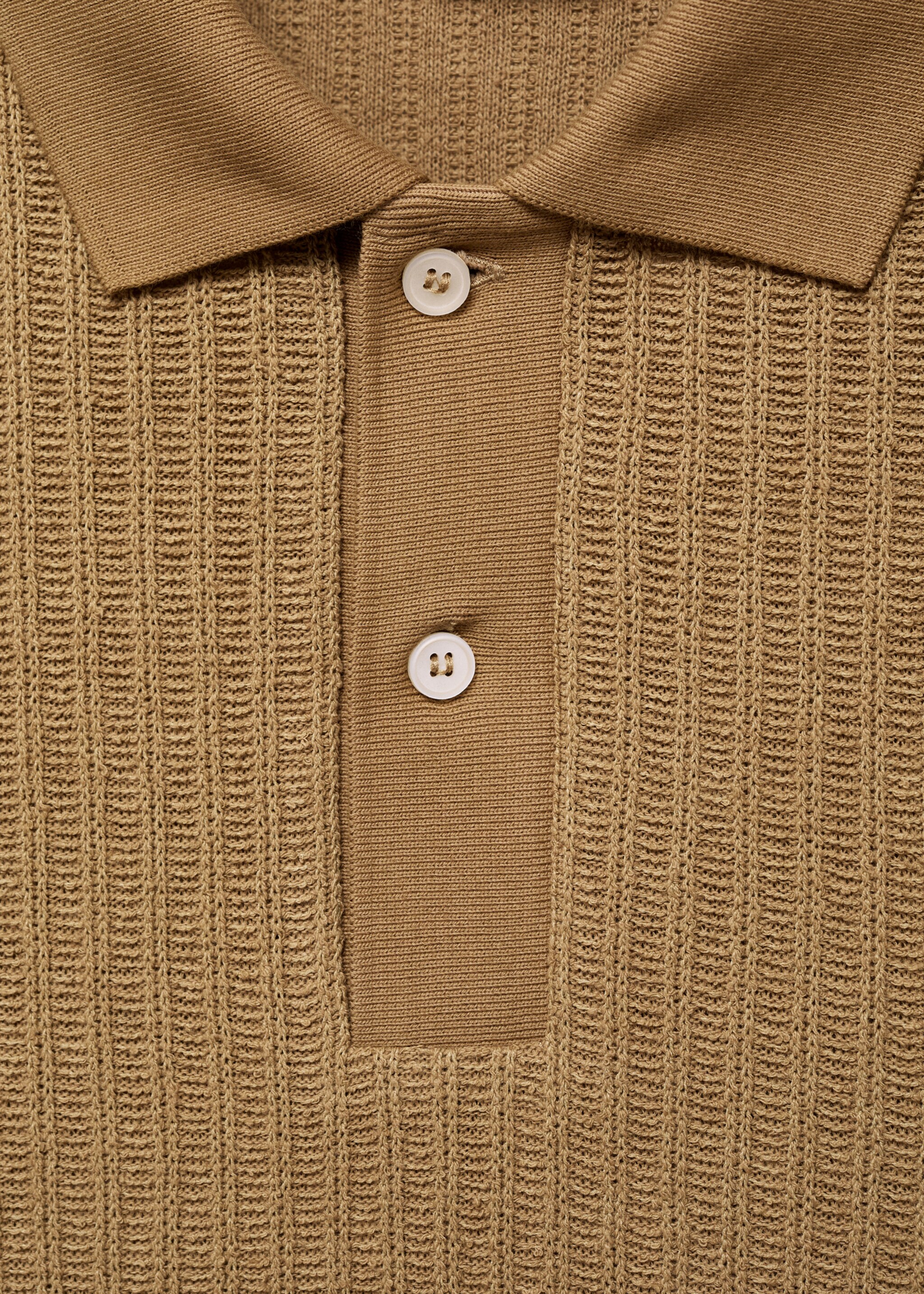 Polo din tricot gros ripsat - Detaliu al articolului 8