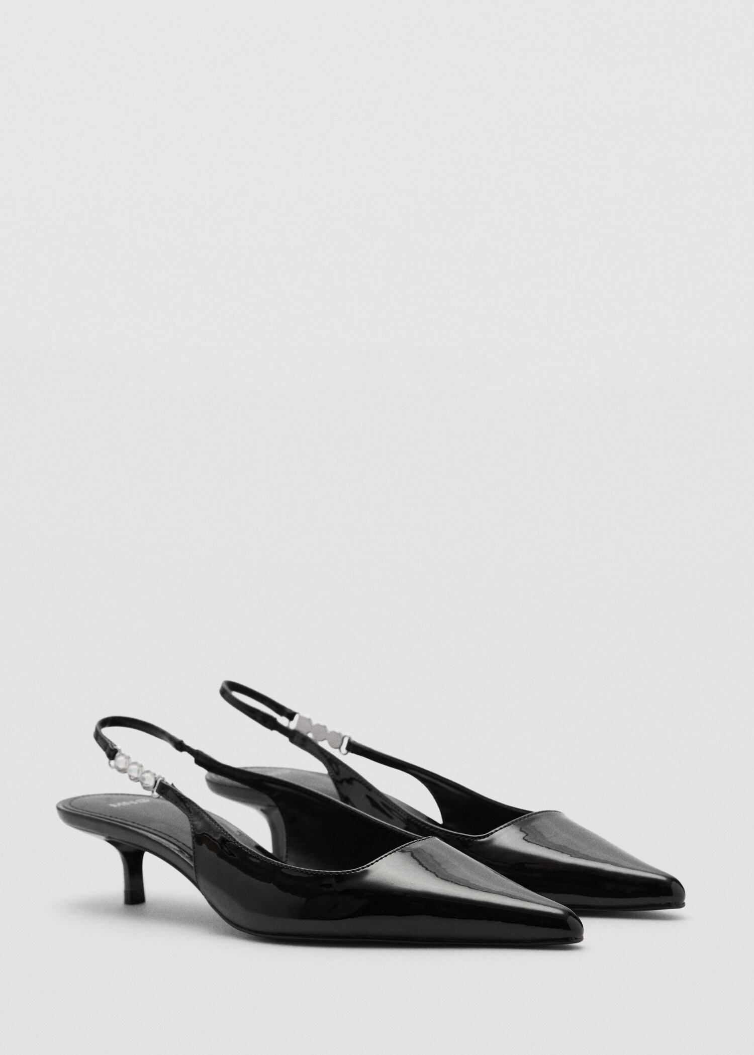 Kitten shoe with rhinestone detail - Medium plane