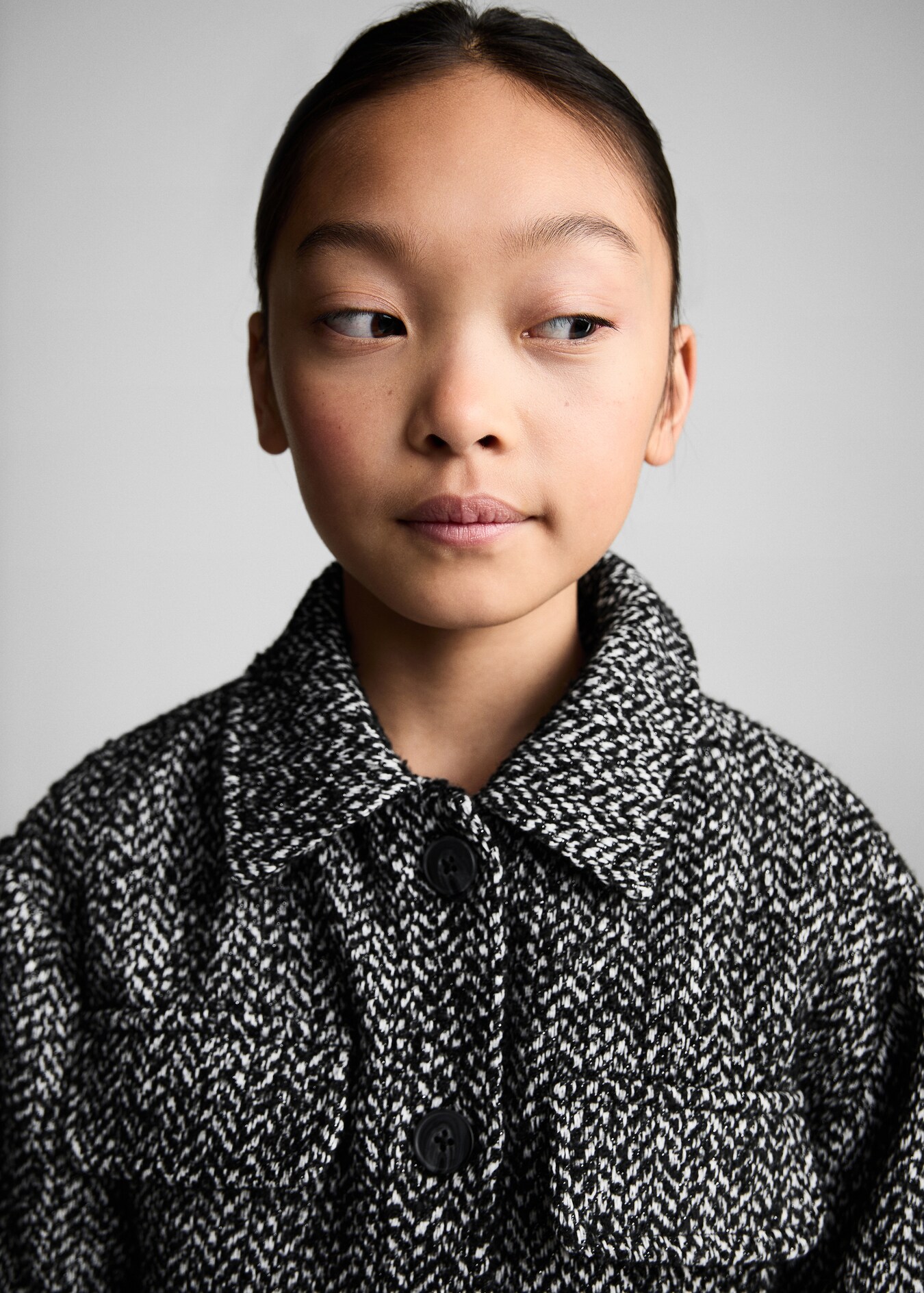 Herringbone Crop Jacket Kids MANGO USA herringbone-crop-jacket-kids-mango-usa