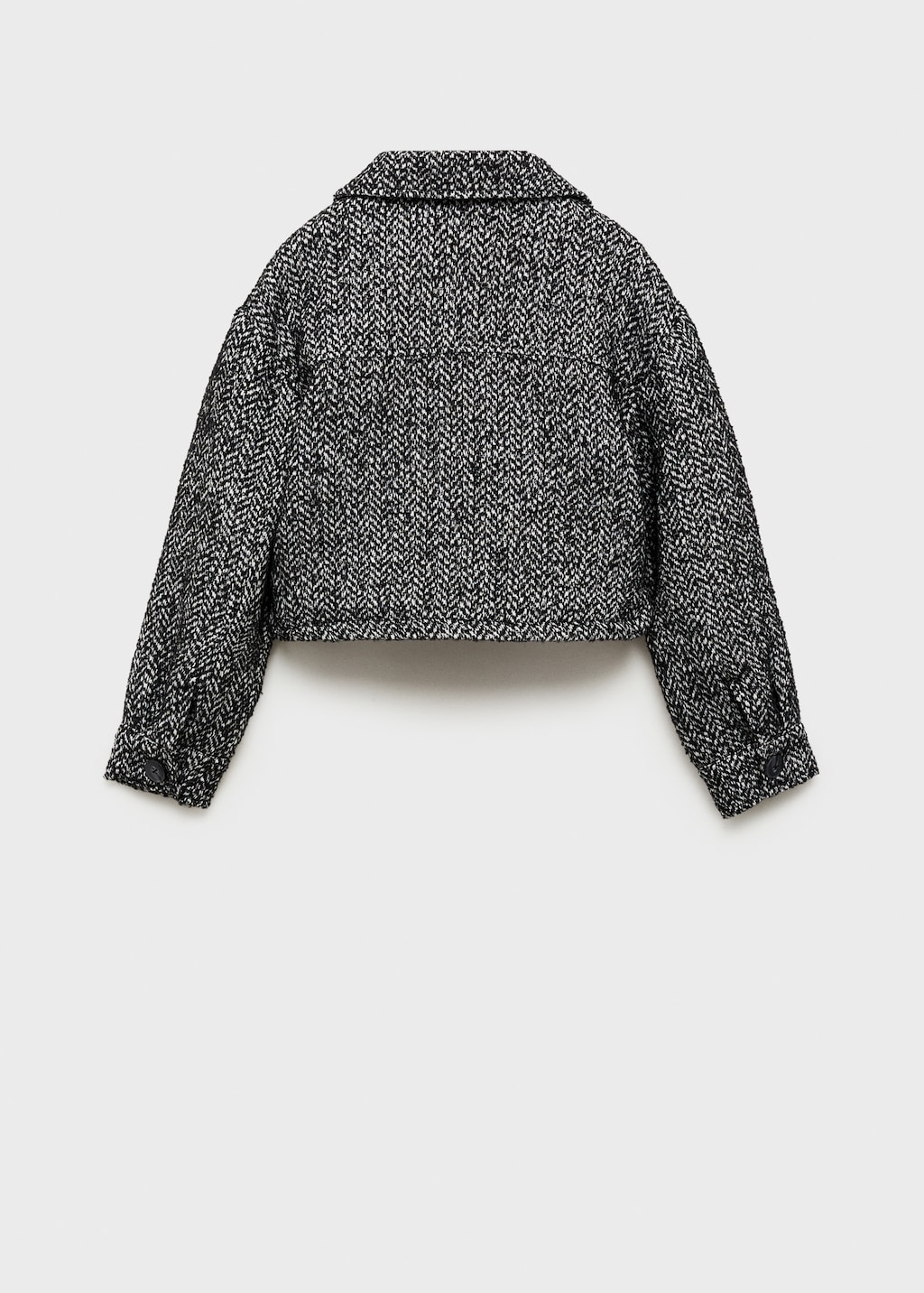 Herringbone crop jacket - Kids | MANGO USA