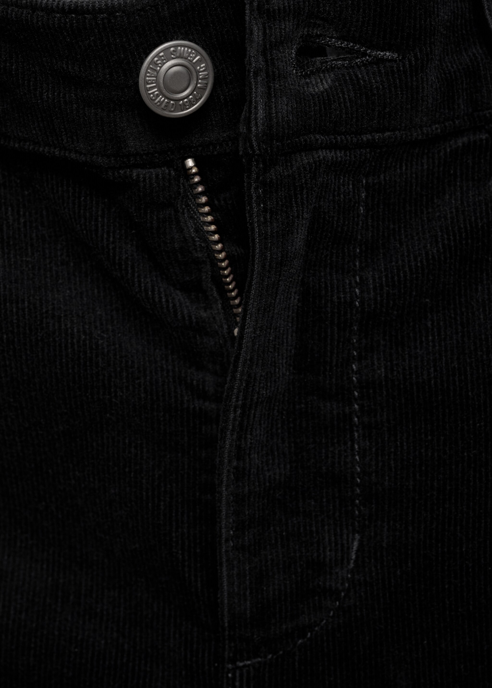 Sienna flared cropped corduroy trousers - Details of the article 8, Black. Ref: 87050230-00.