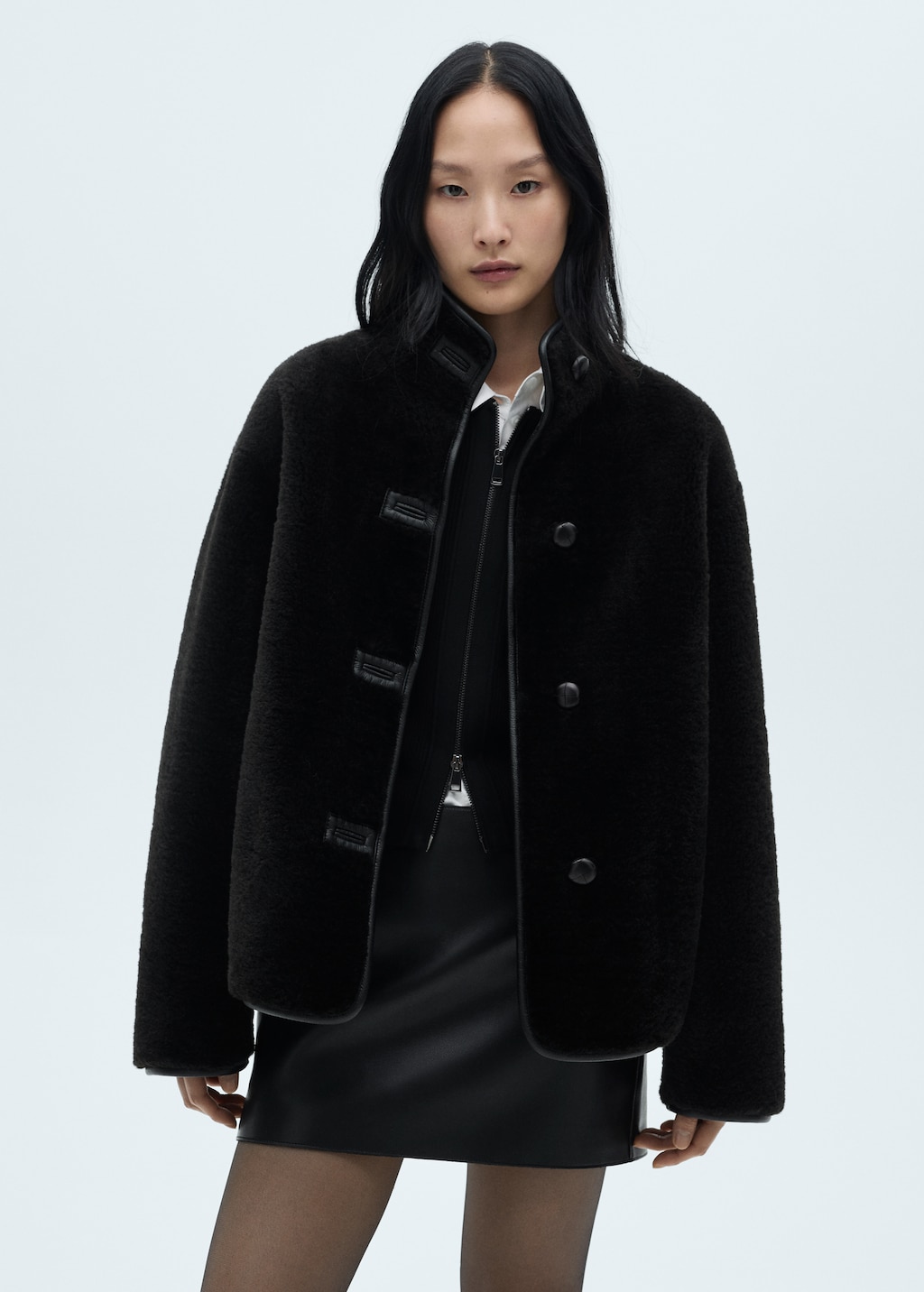 Short fur effect coat - Women | MANGO USA Short fur effect coat - Women | MANGO USA