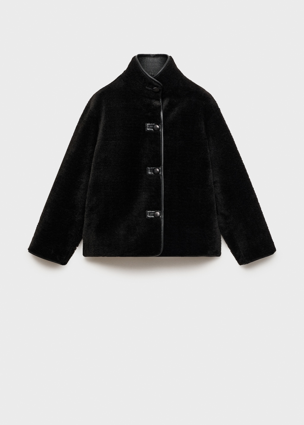 Short fur effect coat - Women | MANGO USA Short fur effect coat - Women | MANGO USA