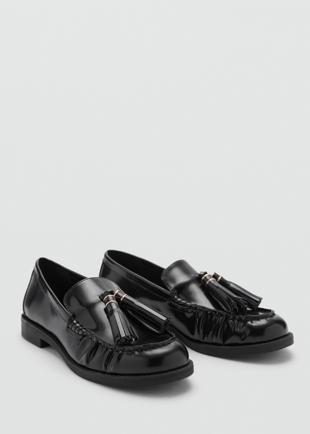 Mocassins cuir pompons femme mango france m tropolitaine