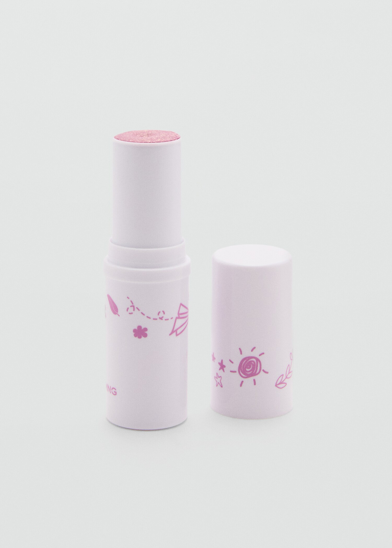 Stick purpurina rosa - Plano medio