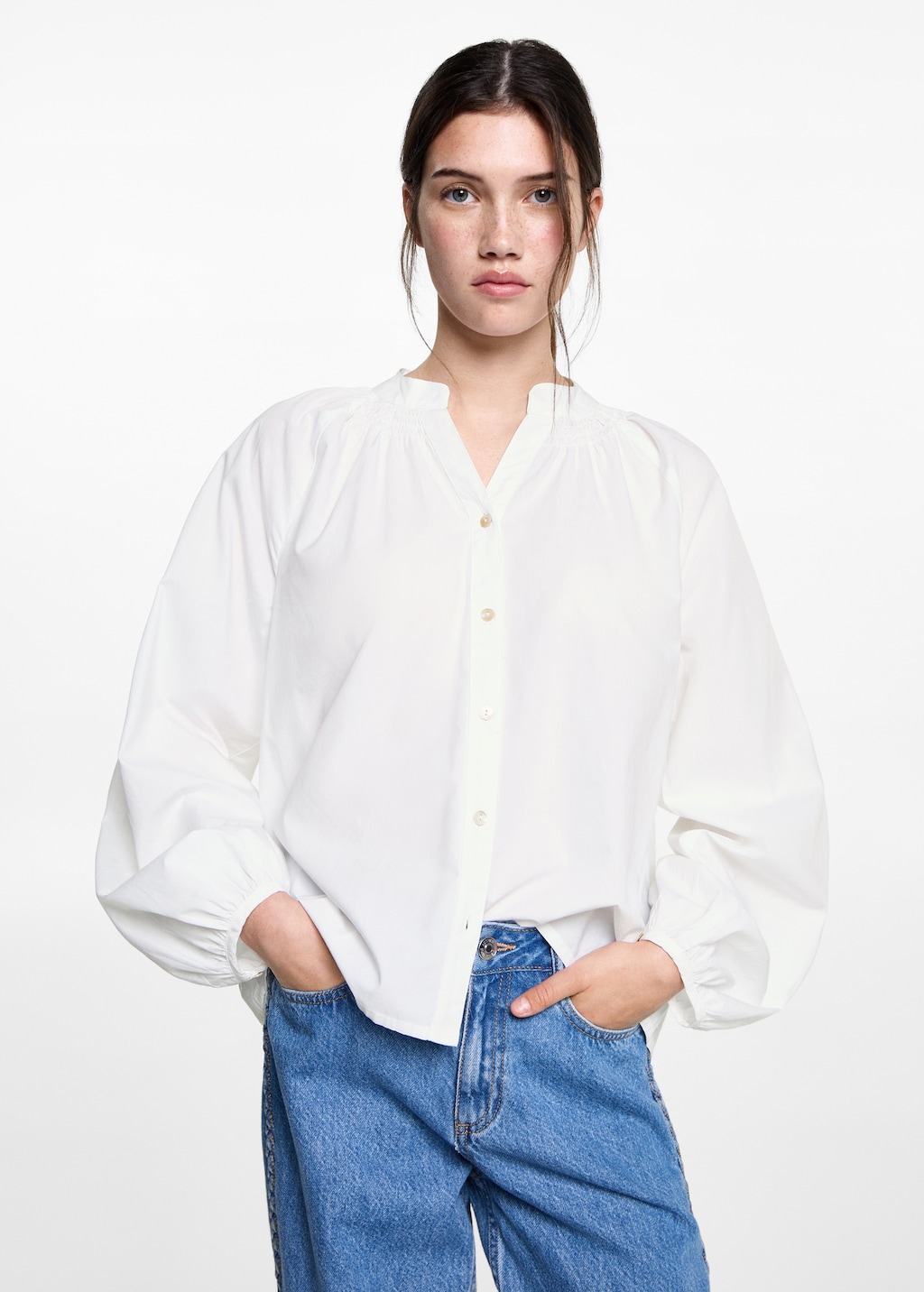 Camisa manga abullonada hotsell