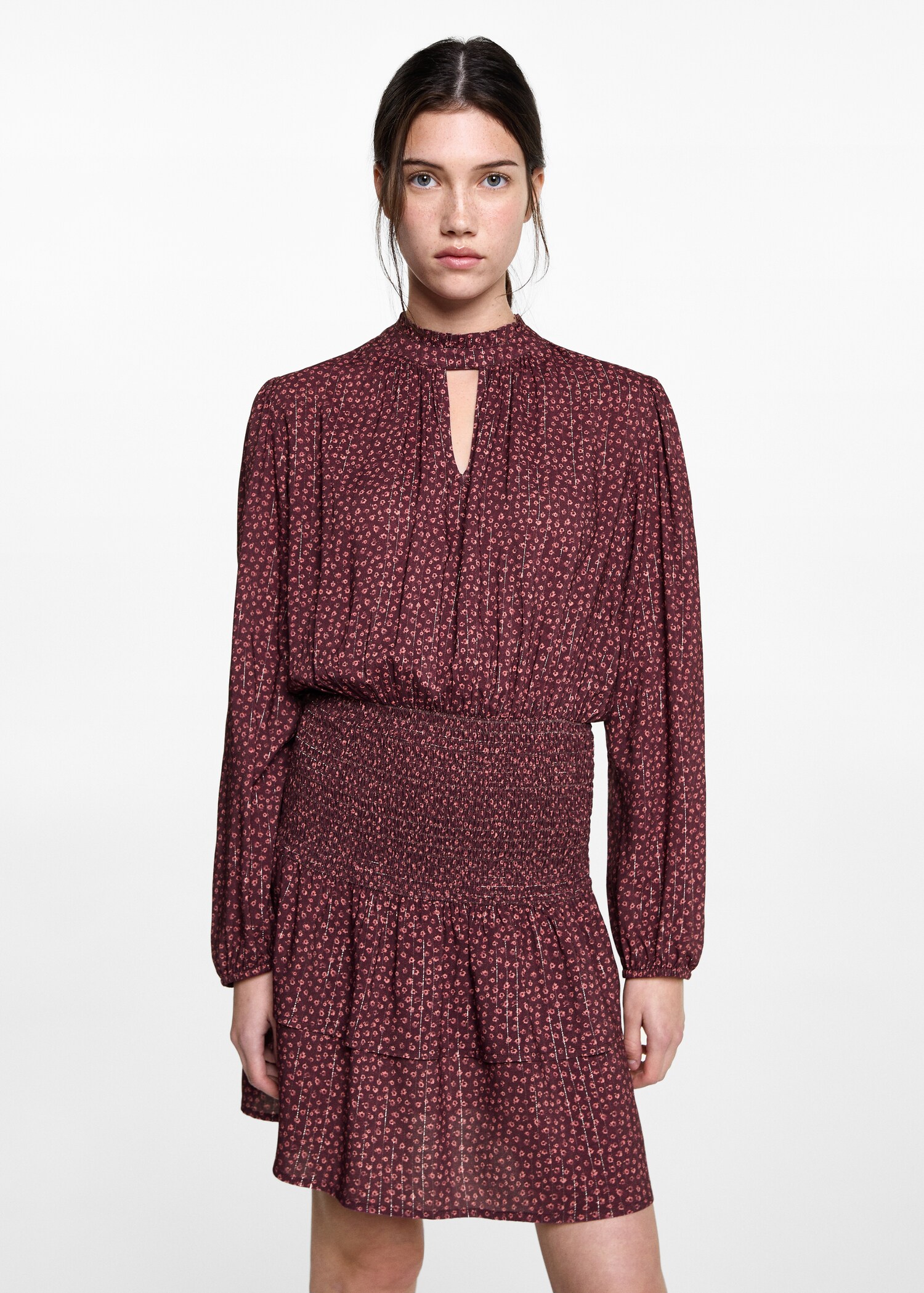 Rochie din lurex cu imprimeu - Plan mediu