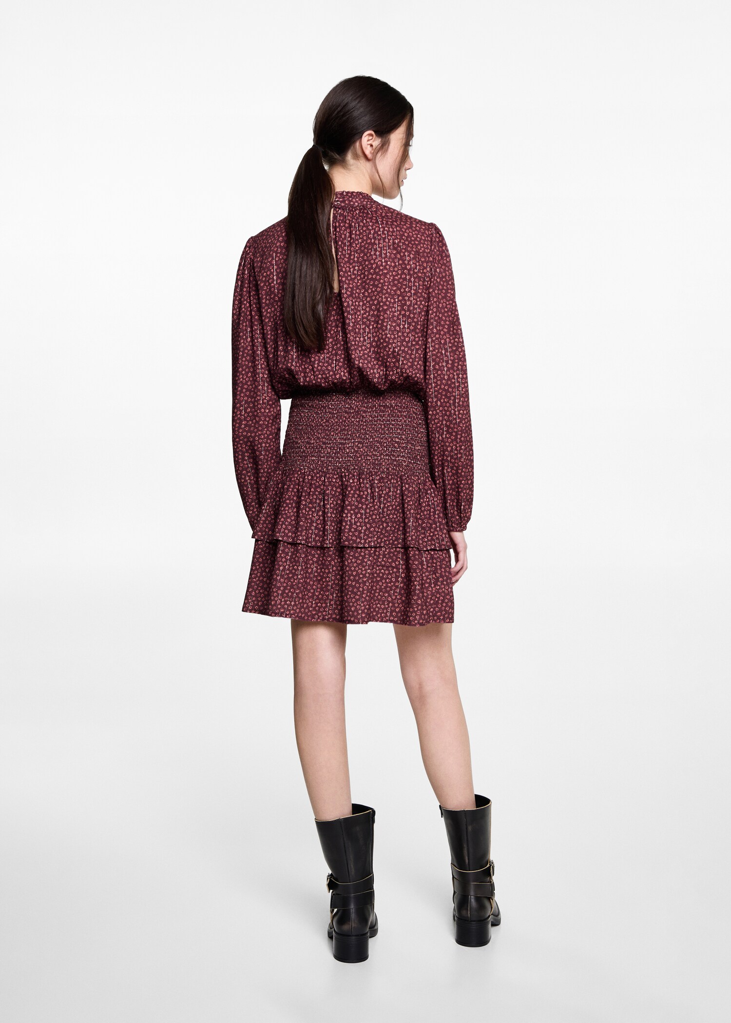 Rochie din lurex cu imprimeu - Spatele articolului