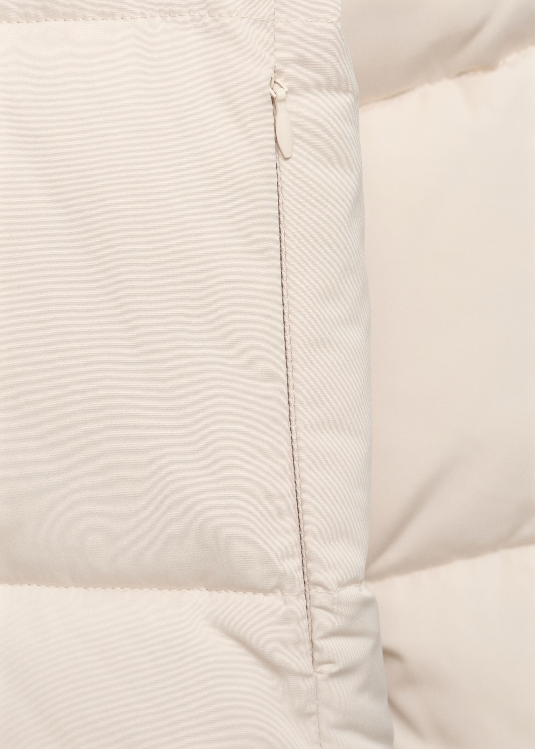 Quilted midi anorak with hood - Details of the article 0