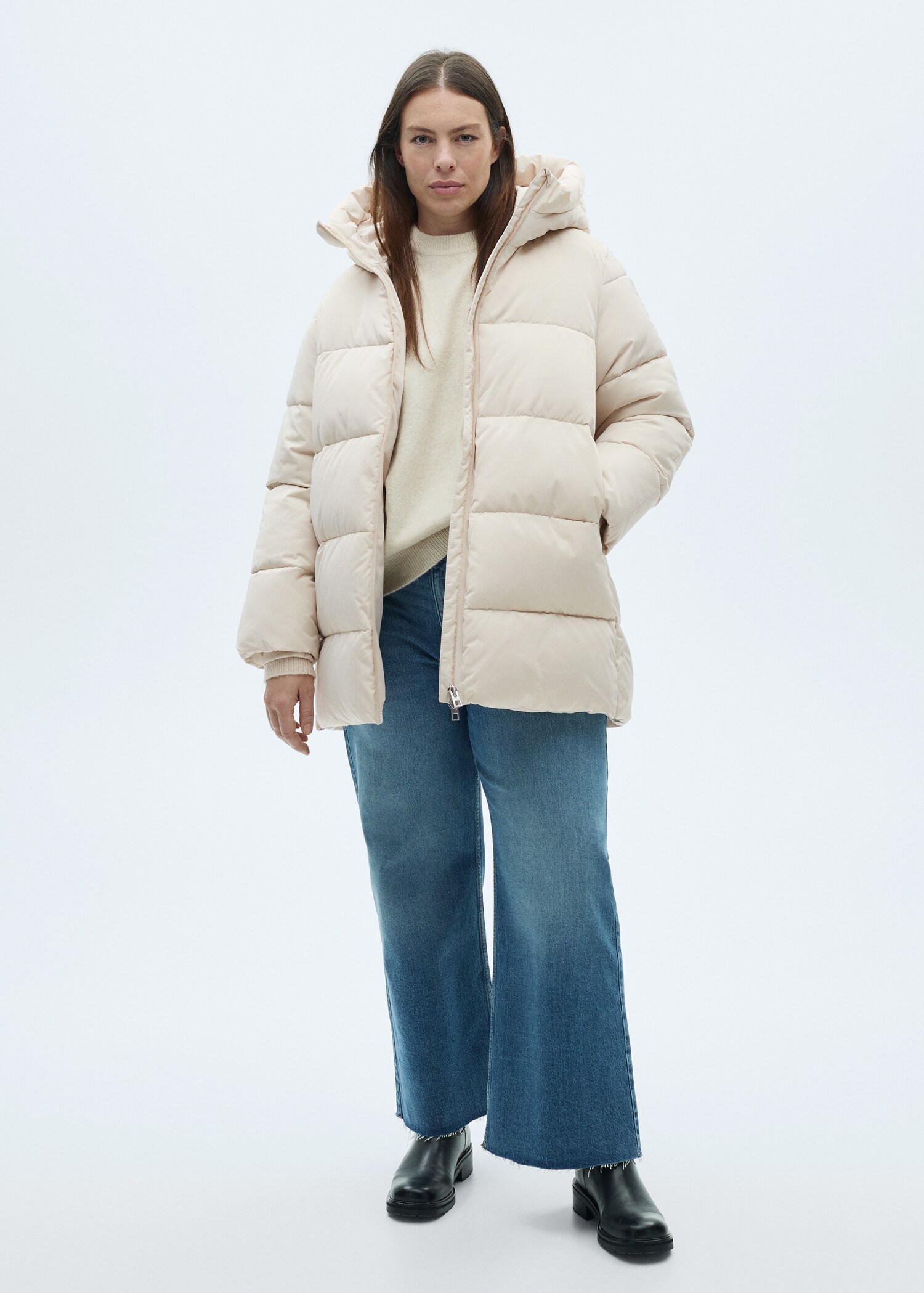 Quilted midi anorak with hood - Details of the article 3