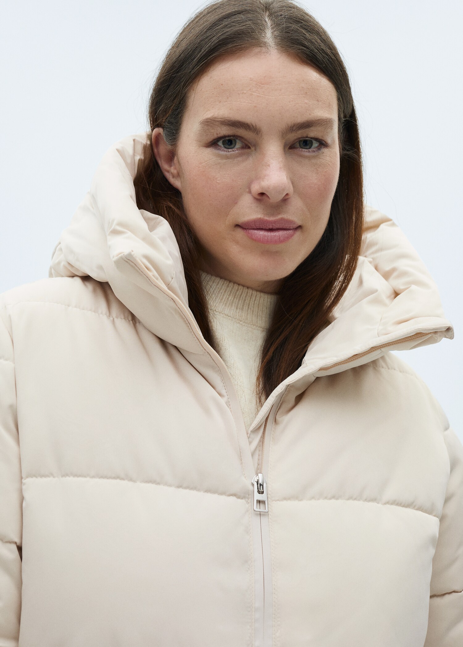 Quilted midi anorak with hood - Details of the article 4