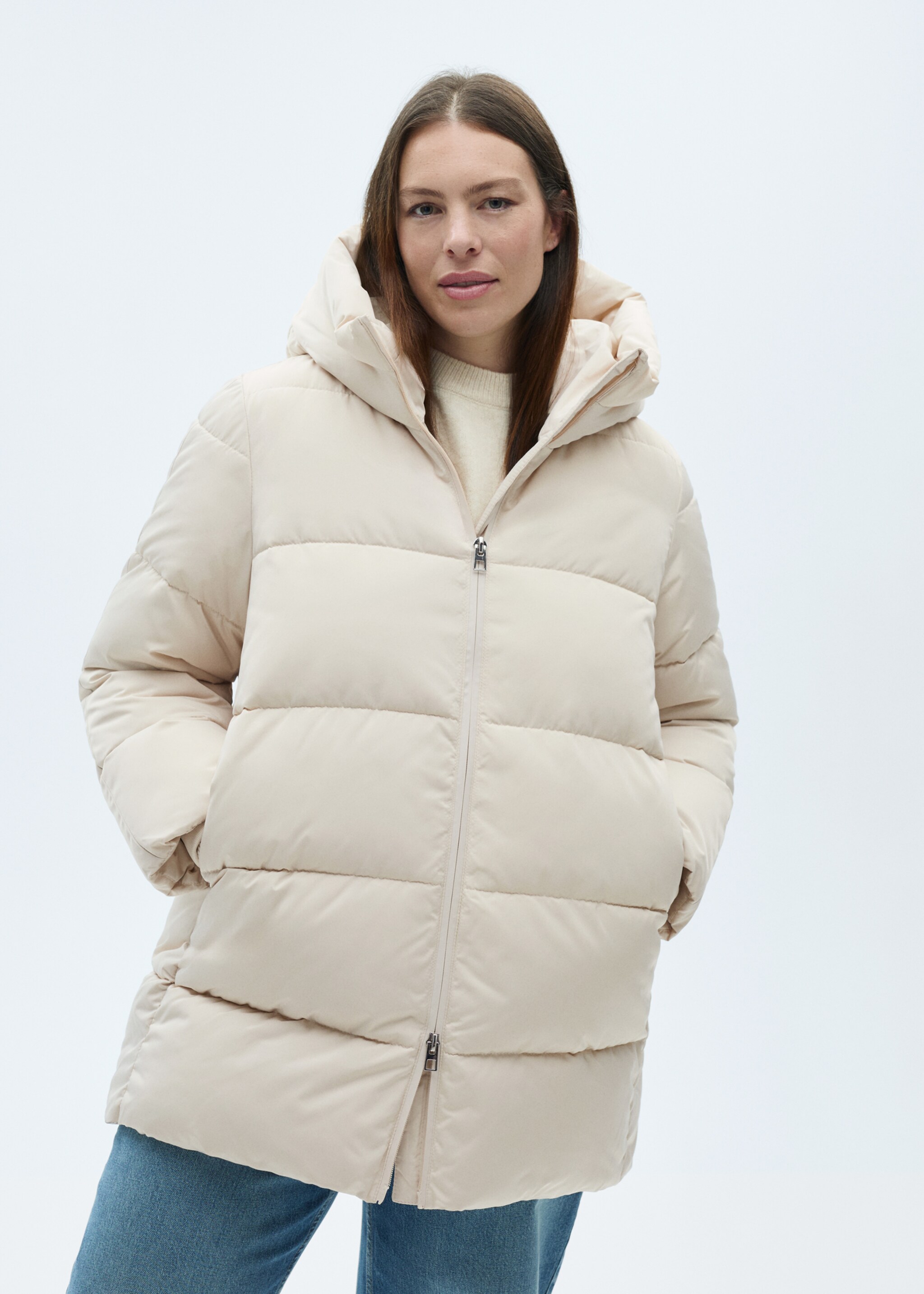 Quilted midi anorak with hood - Details of the article 5